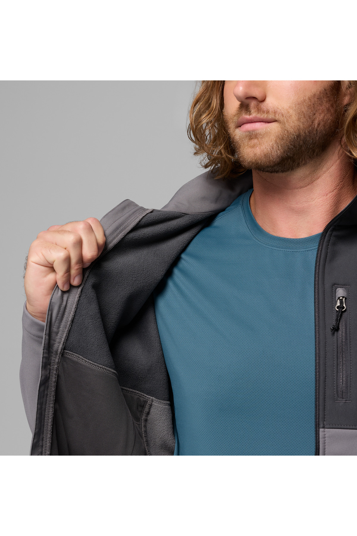 Ascender Erkek Softshell Ceket — خاکستری TYC7BC627F13670DA73A68100 — تصویر 5 از 8