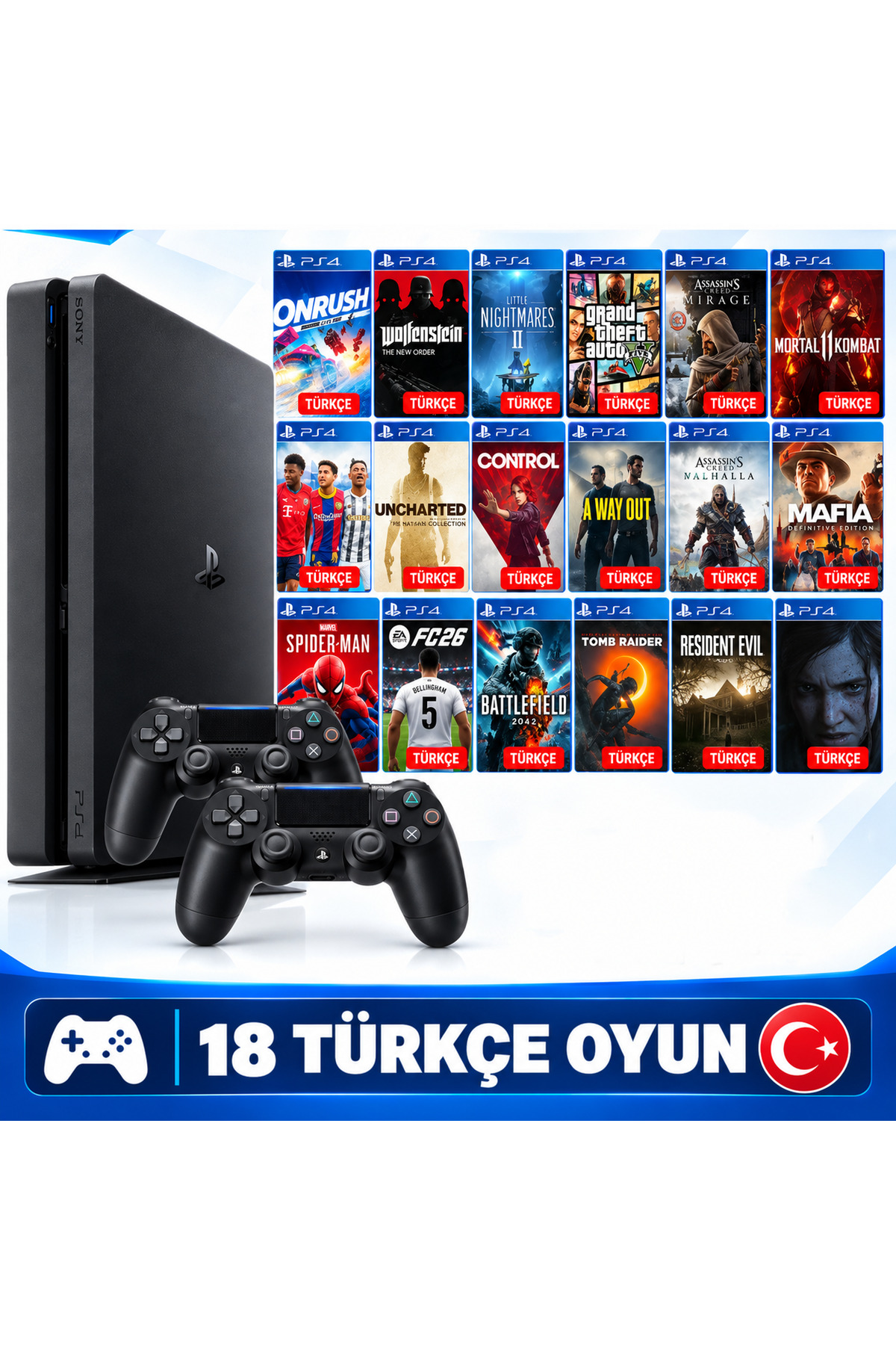 PS4.5まとめ売り Çınar Bilişim Dünyası Gold Paket2 Onsekiz Oyun Türkçe Mucizesi PS4