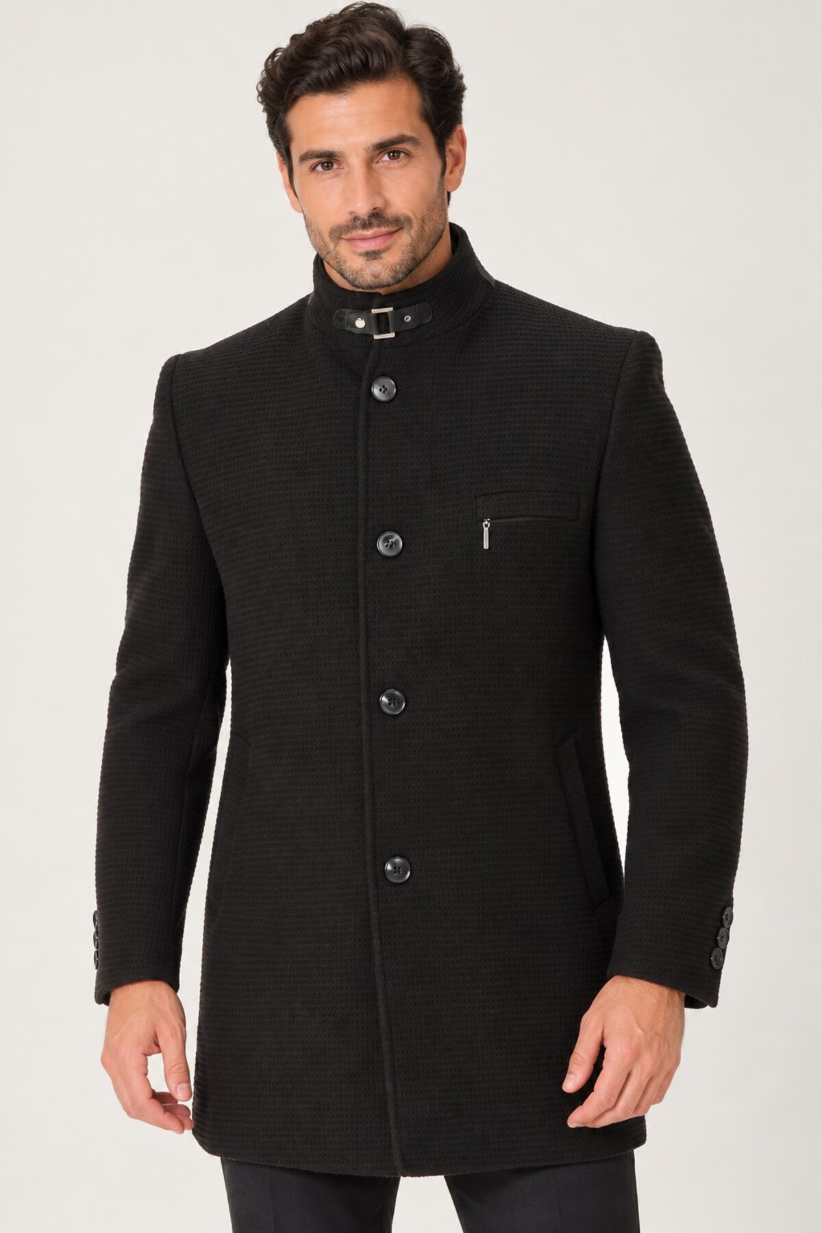 Dewberry کت مردانه PLT9367 - PLAIN BLACK - 2 — رنگارنگ 1020001P9367KG9