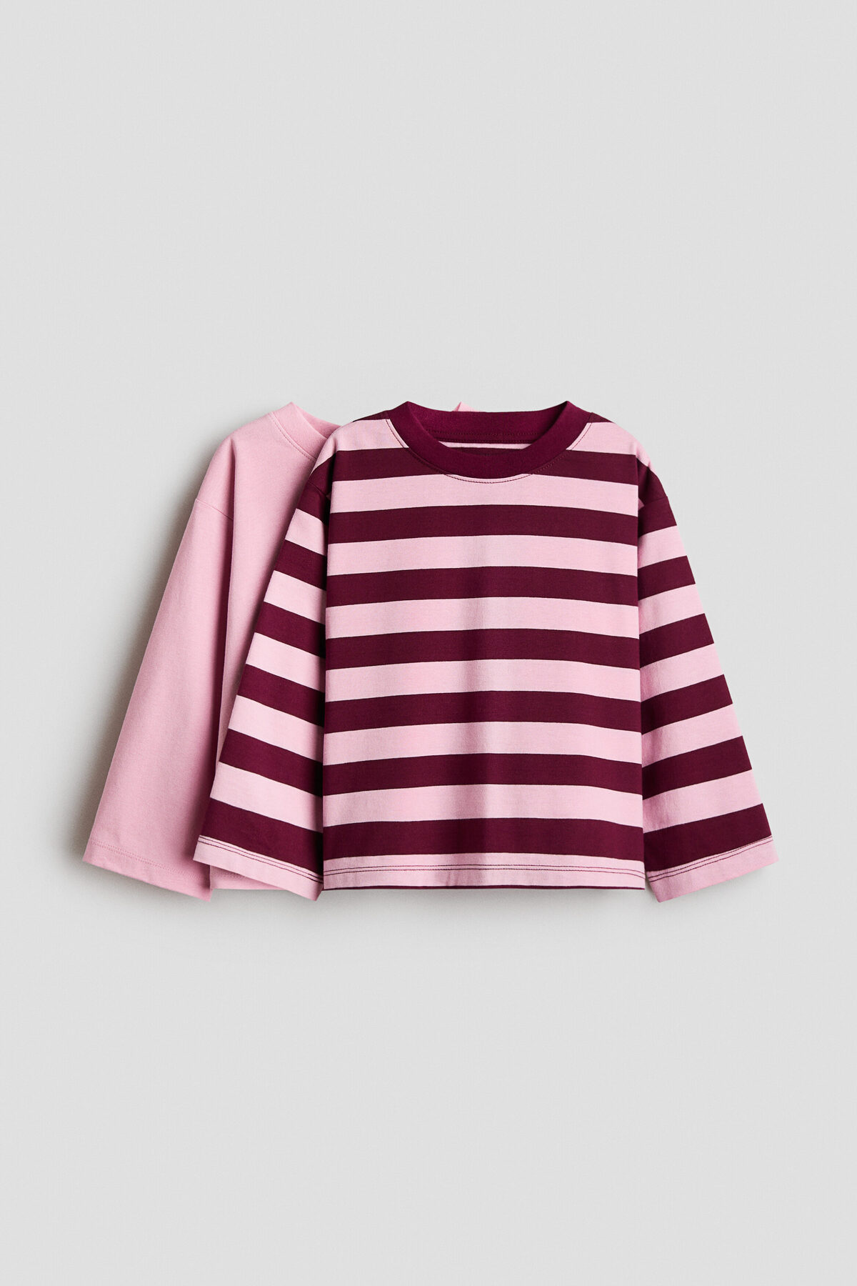 H&M 2'li Pamuklu ve Uzun Kollu Tişört