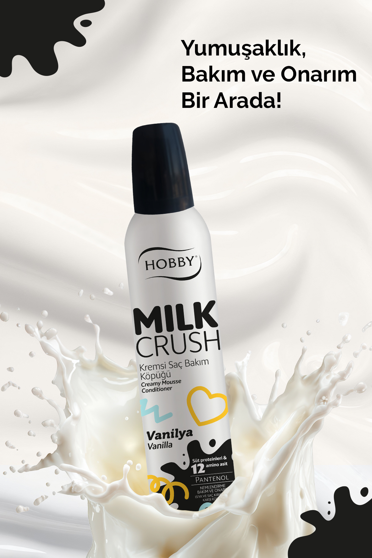 HairMousseMilkcrush Vnlla 200ml x 3'lü Süper Avantajlı Set — ES2600971 — تصویر 3 از 4