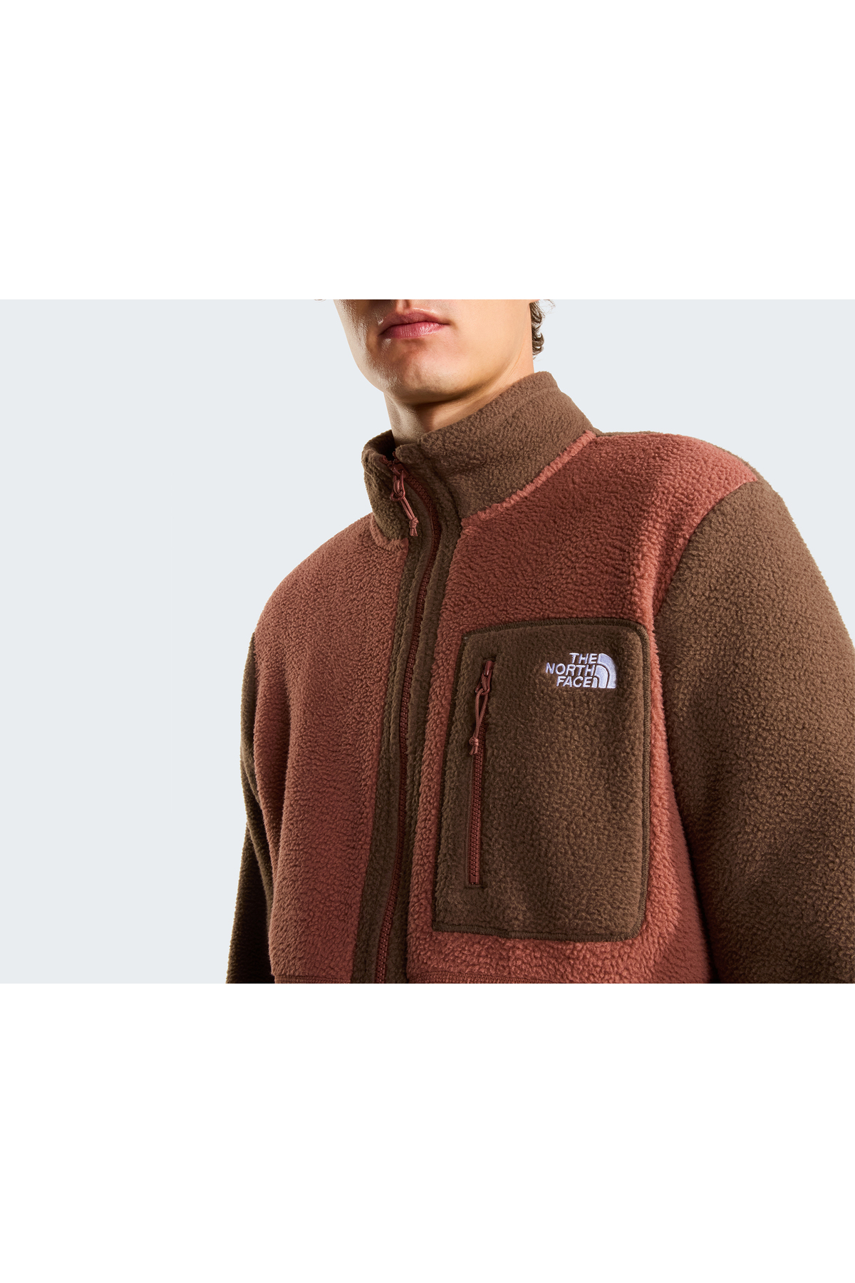 M YUMIORI FULL ZIP Erkek Outdoor Polar Ceket NF0A883RTF01 Kahverengi — رنگارنگ KS-TNF2627 — تصویر 5 از 6