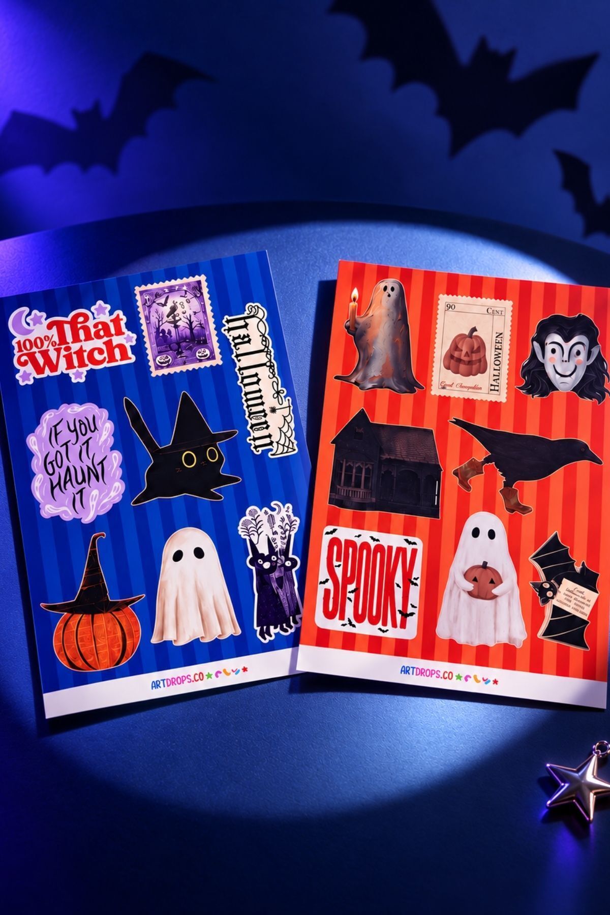Halloween 2’li Sticker Seti – Cadılar Bayramı Dekoratif Etiketler