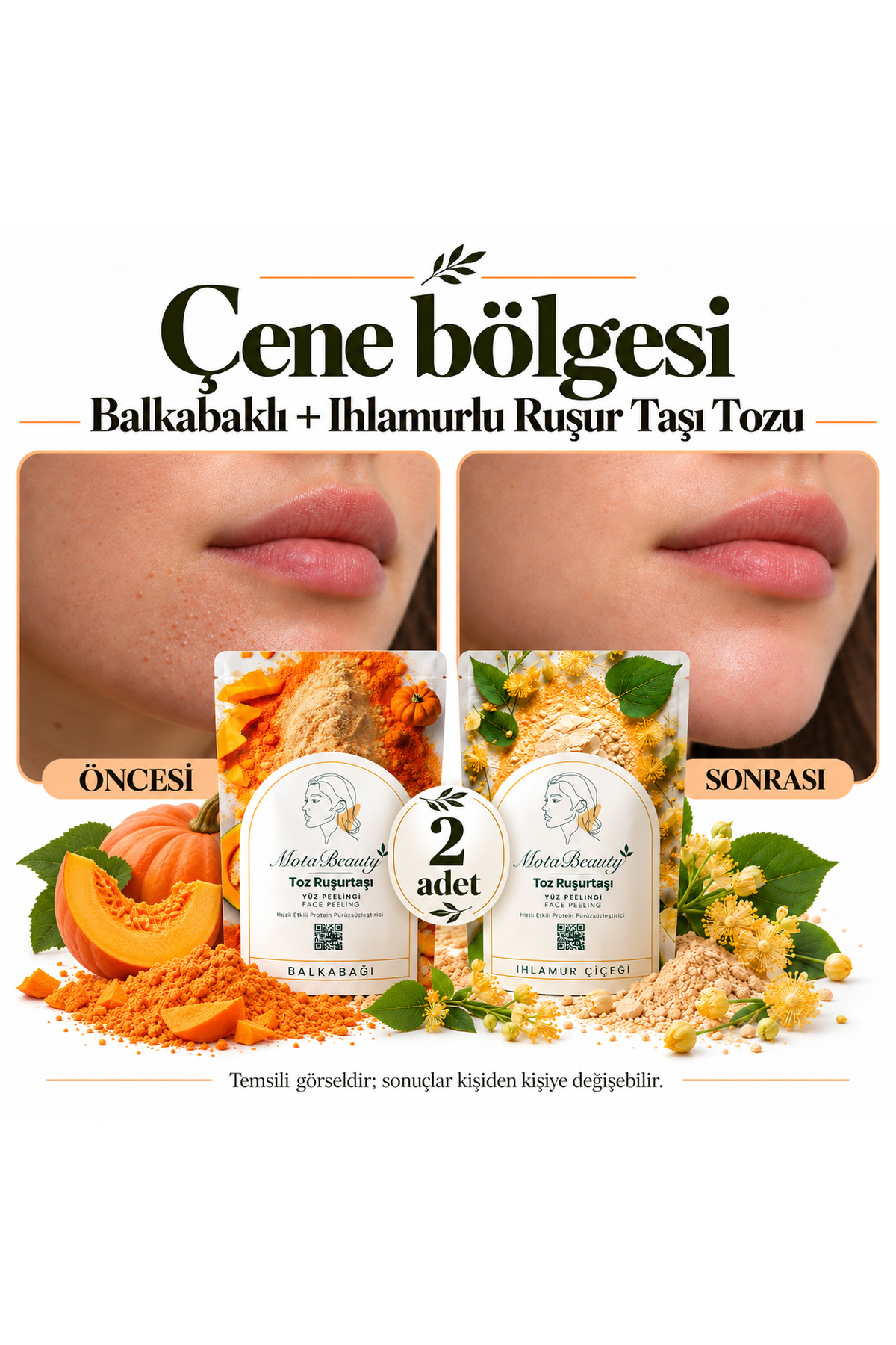 پودر سنگ روسور (سفیداب ایرانی) لایه بردار طبیعی صورت - بسته ۲ عددی (کدو حلوایی، نمدار) - روشن کننده پوست، از بین برنده پوست مرده، ضد جوش سرسیاه — MOTA-RUSUR-TOZ-BALIHL — تصویر 8 از 8