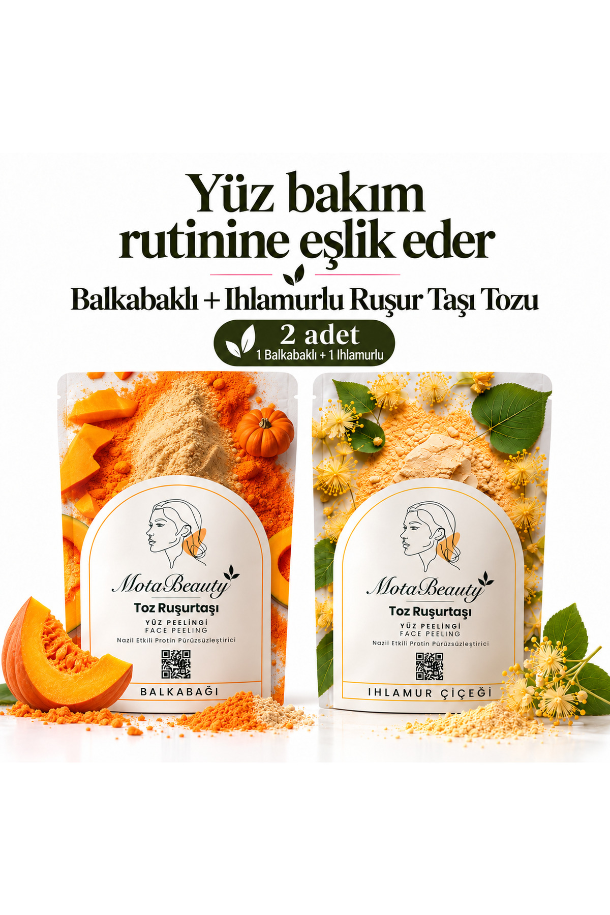 پودر سنگ روسور (سفیداب ایرانی) لایه بردار طبیعی صورت - بسته ۲ عددی (کدو حلوایی، نمدار) - روشن کننده پوست، از بین برنده پوست مرده، ضد جوش سرسیاه — MOTA-RUSUR-TOZ-BALIHL — تصویر 4 از 8