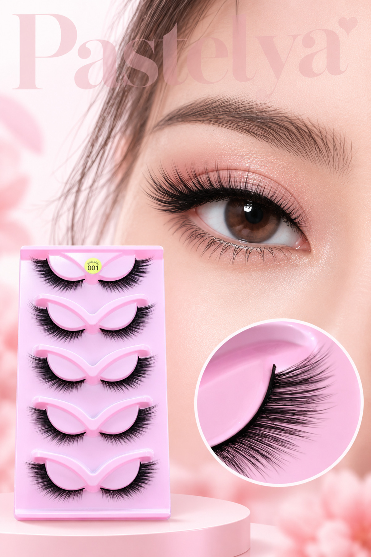 3D Etkili Tekli Takma Kirpik – Günlük ve Özel Günler İçin İdea 001 — TTK001 — تصویر 3 از 5