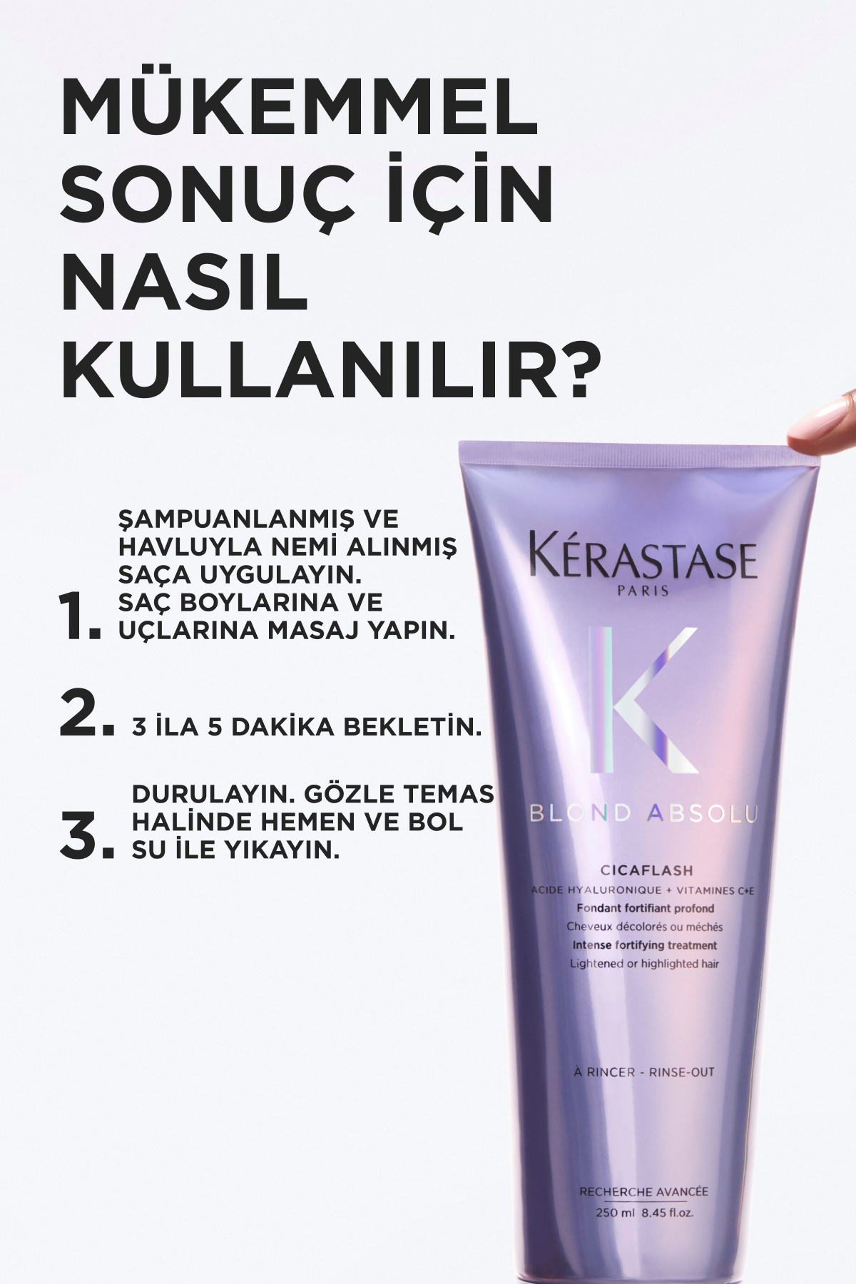 Blond Absolu Cicaflash Sarı Saçlar Için Parlaklık Veren Durulanan Saç Bakım Kremi 75ml — TYC06ec007fddddc1ad075da — تصویر 5 از 8