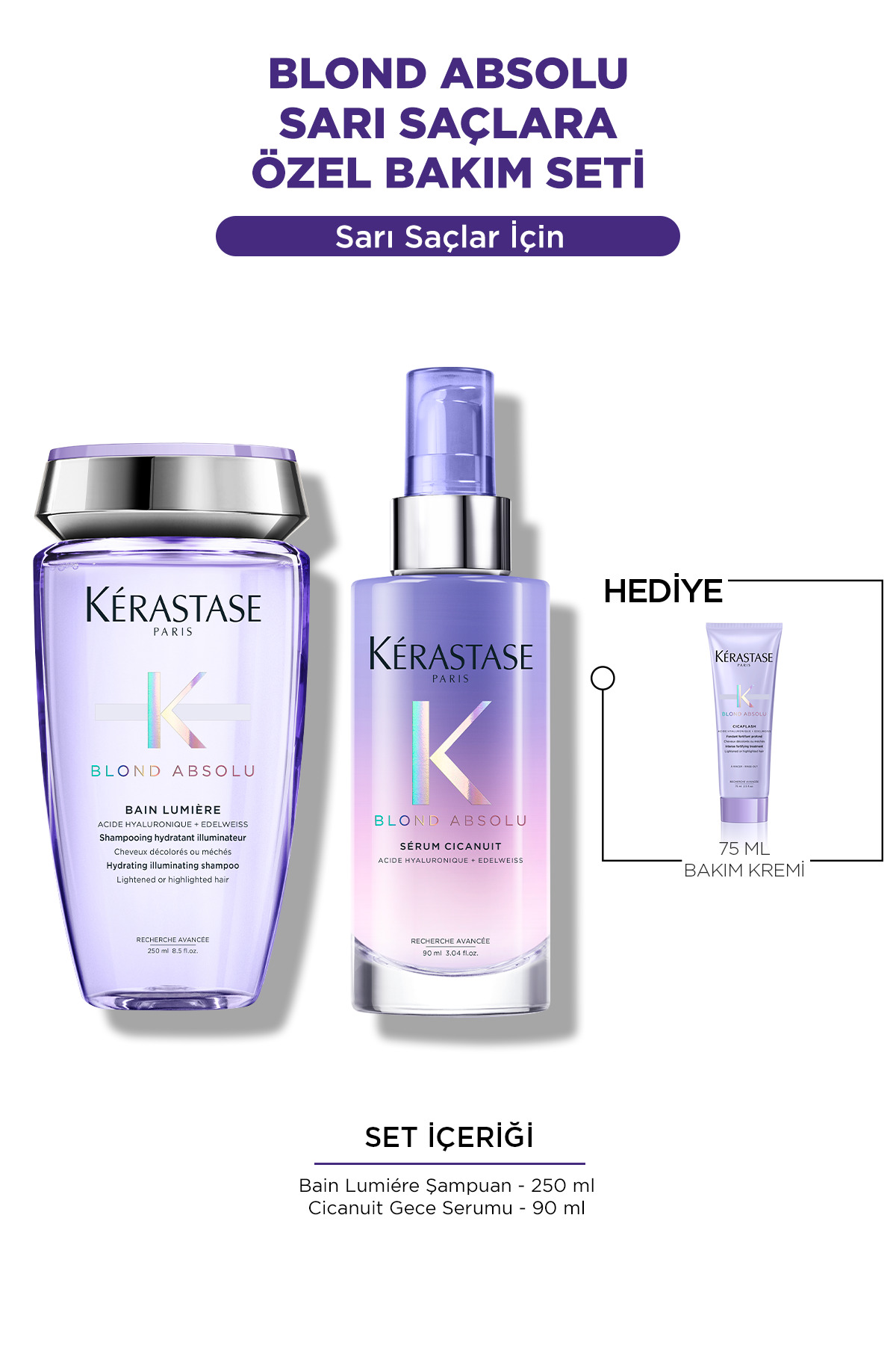 Blond Absolu Sarı Saçlara Özel Saç Bakım Seti — 34746369BLD55 — تصویر 2 از 2