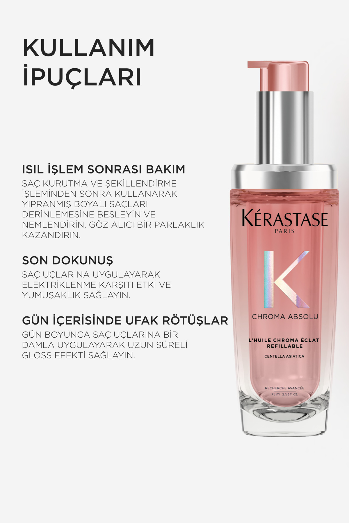 Chroma Absolu L'huile Chroma Eclat Boyalı Saçlar Için Bakım Yağı 75ml — E4182600 — تصویر 6 از 8