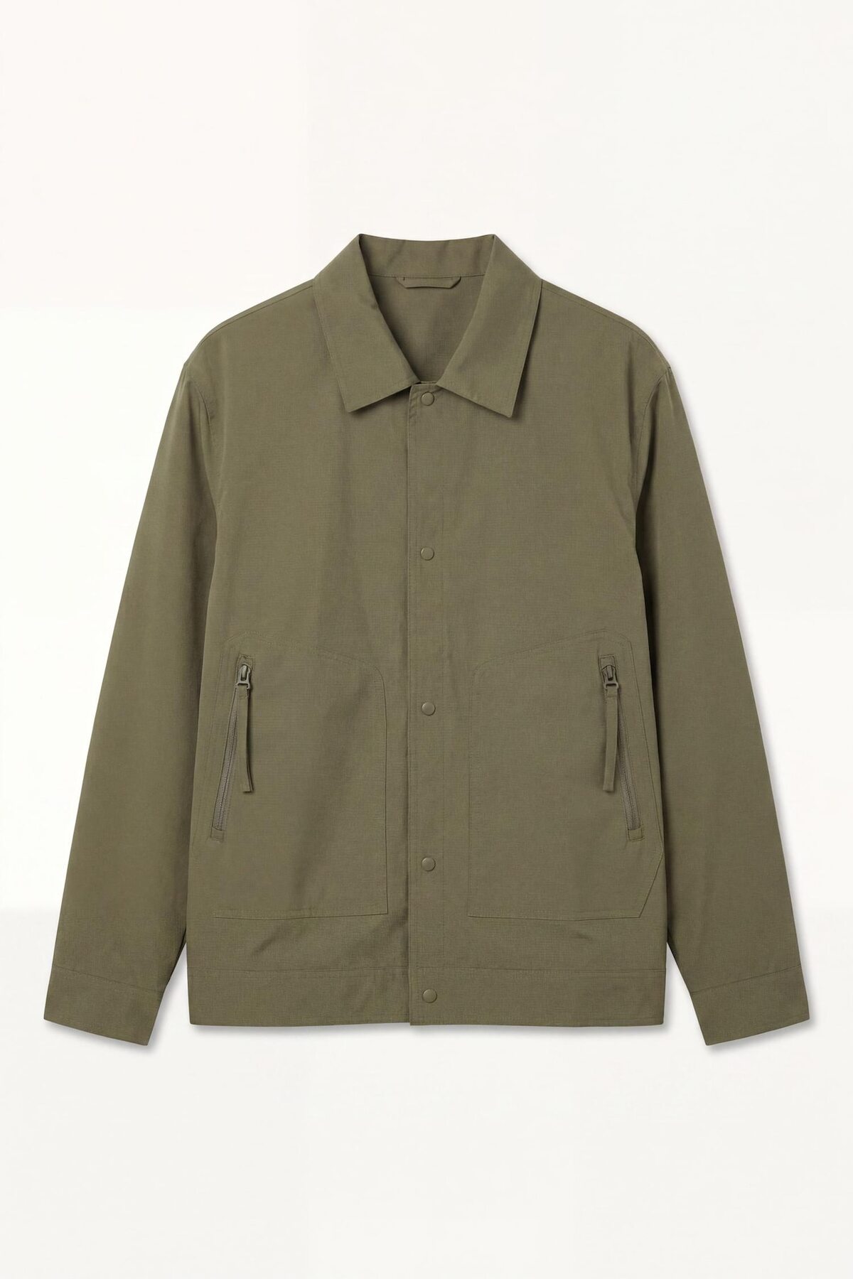 Regular Fit Polo Yaka Su Geçirmez Mont F8481AX26SP — خاکی — تصویر 6 از 7