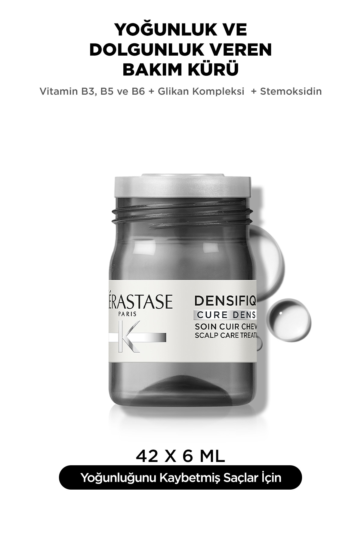 Densifique Saç Yoğunluğu Ve Dolgunluğunu Artıran Saç Derisi Bakım Kürü 42*6ml — E4352400 — تصویر 2 از 8