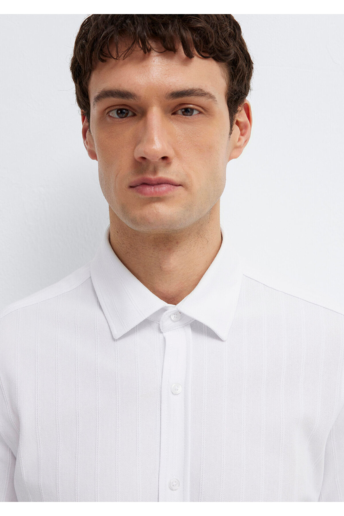Beyaz Gömlek Regular Fit / Normal Kesim 0212062-620 — سفید — تصویر 6 از 7
