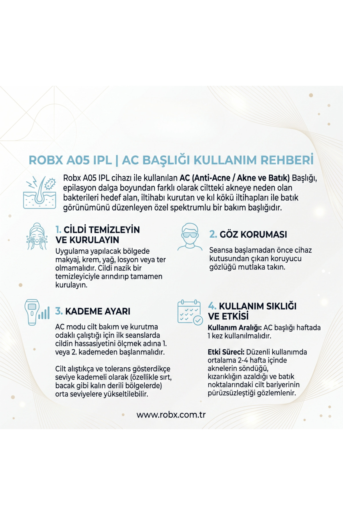 A05 IPL رفع آکنه و موهای زیرپوستی صاف کننده سر AC با 1 میلیون شات — سفید AC0 — تصویر 2 از 2