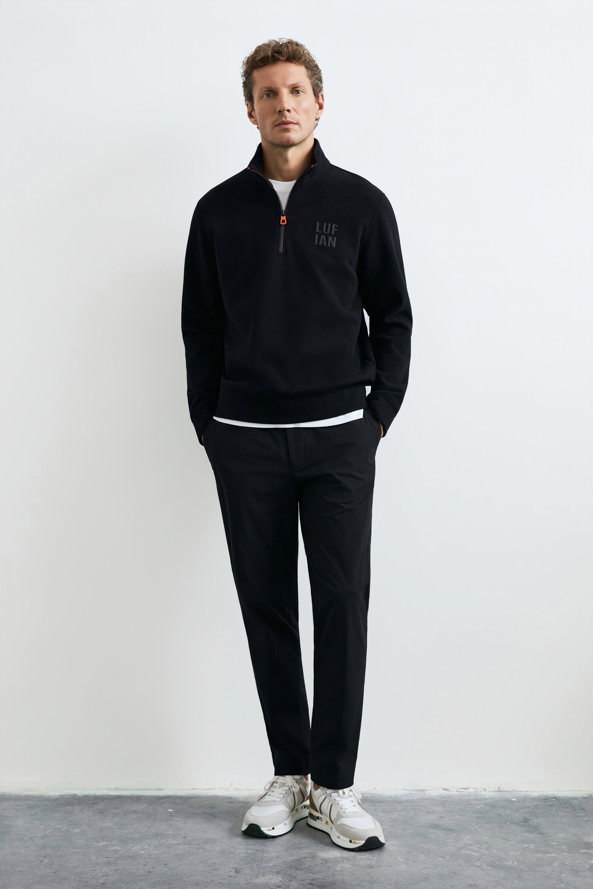 Lufian Chase Erkek Sweatshirt Siyah — مشکی 112030213