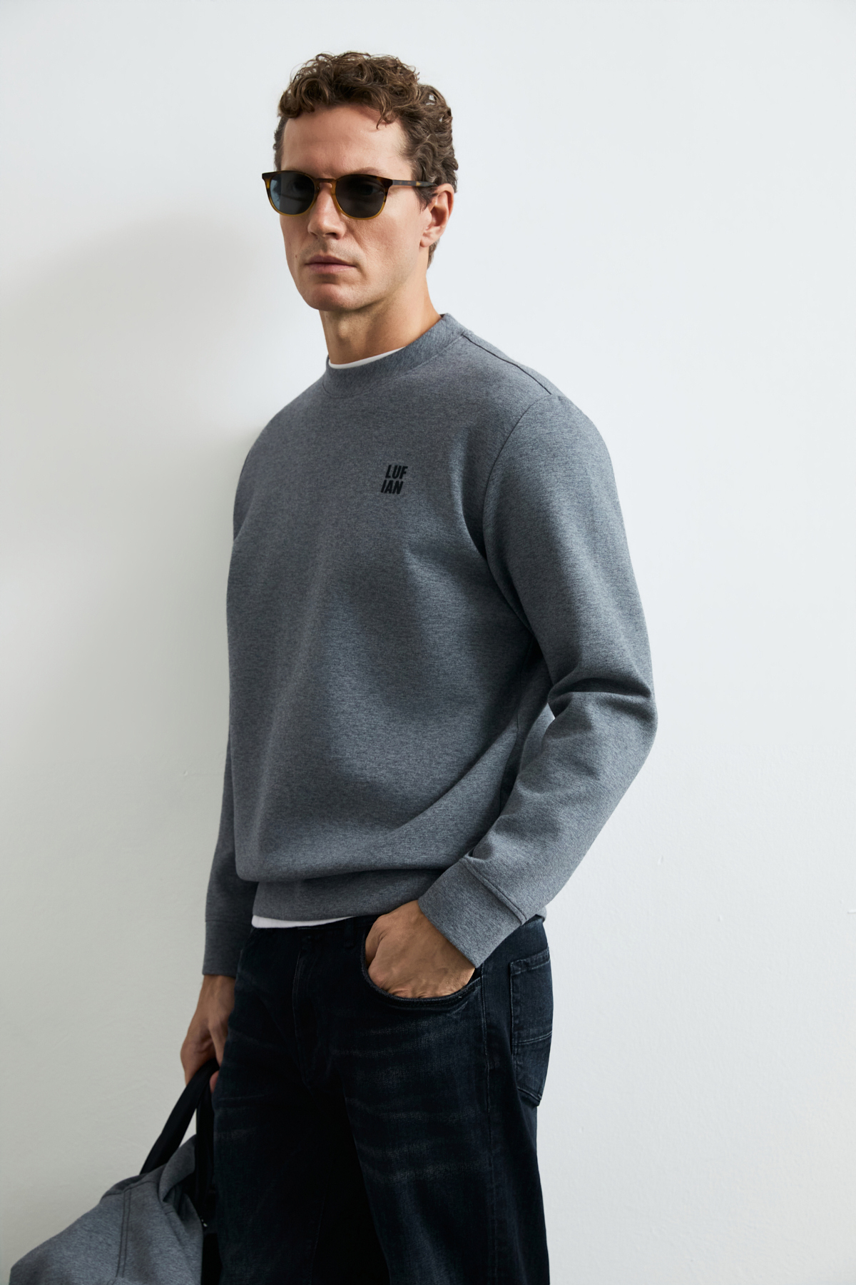 Grand Erkek Sweatshirt Gri — خاکستری 112030192 — تصویر 5 از 6