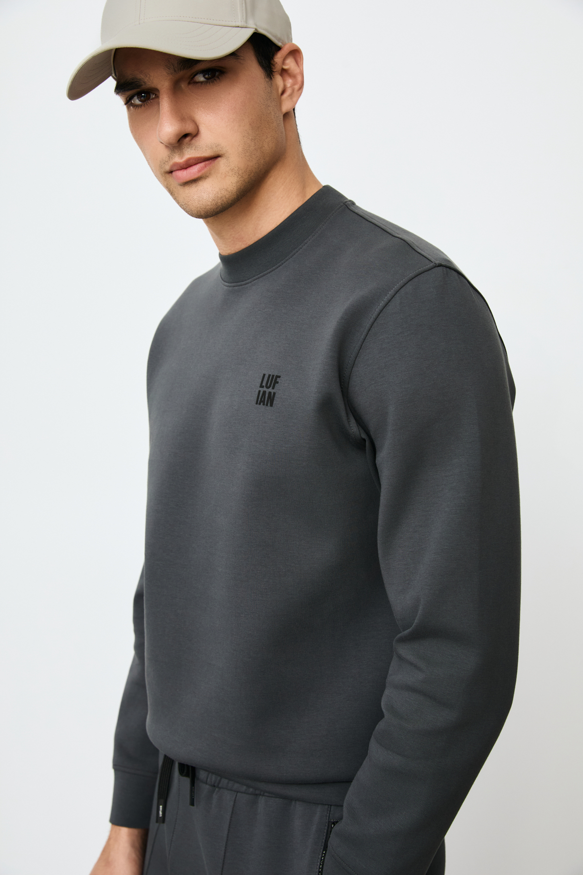Lufian Grand Erkek Sweatshirt Antrasit — خاکستری 112030192