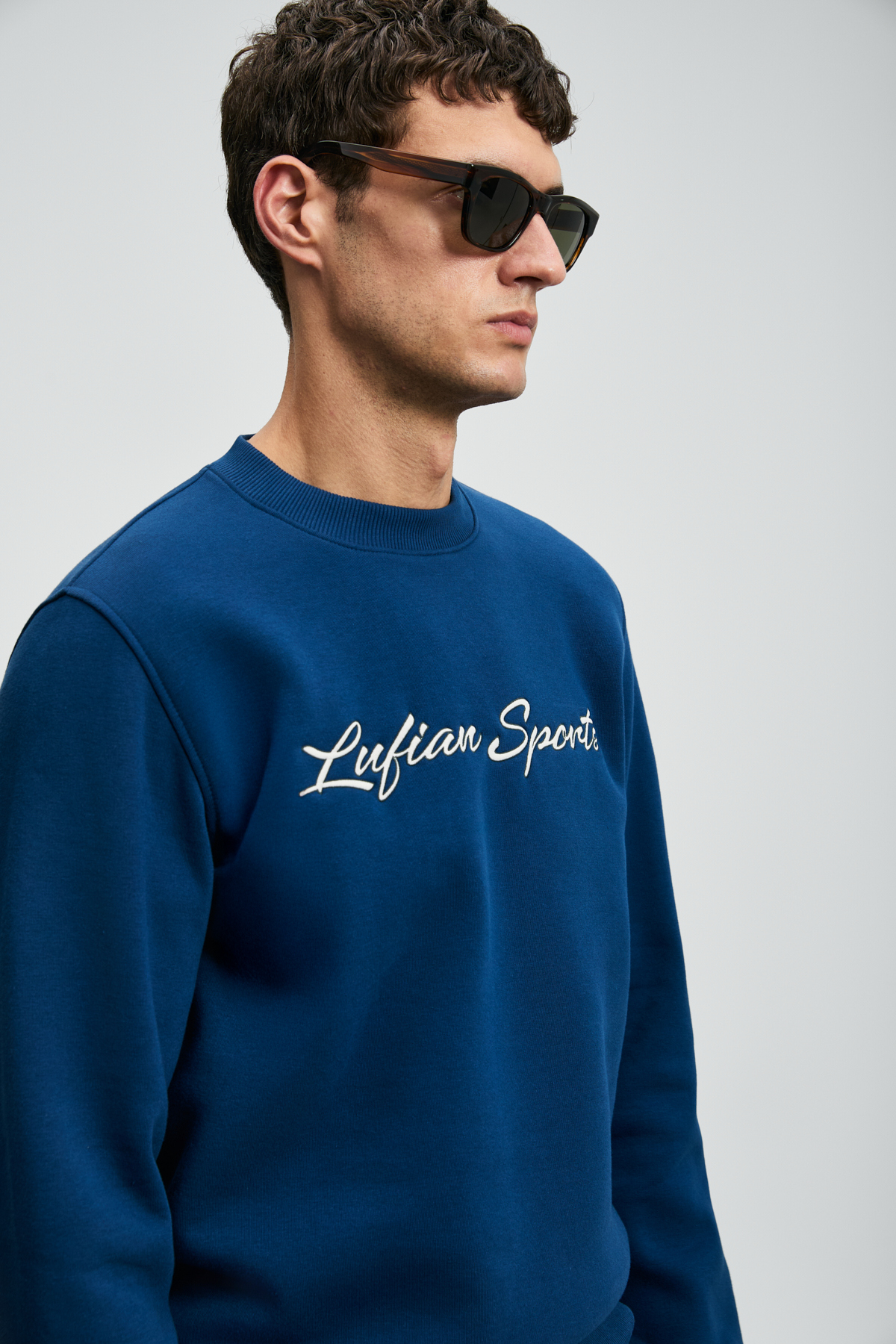 Loved Erkek Sweatshirt Saks — آبی 112030170 — تصویر 5 از 6