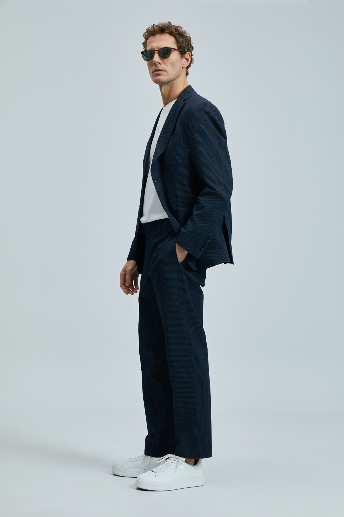 Lukaso Smart Erkek Chino Pantolon Slim Fit Lacivert — سرمه‌ای 111190344 — تصویر 4 از 6