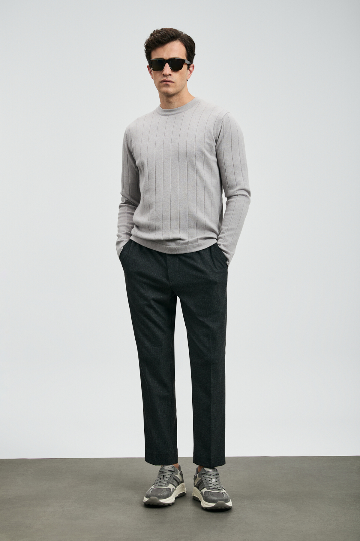 شلوار چینی مردانه اسمارت Maxima Slim Fit Anthracite — خاکستری 112190331 — تصویر 5 از 6