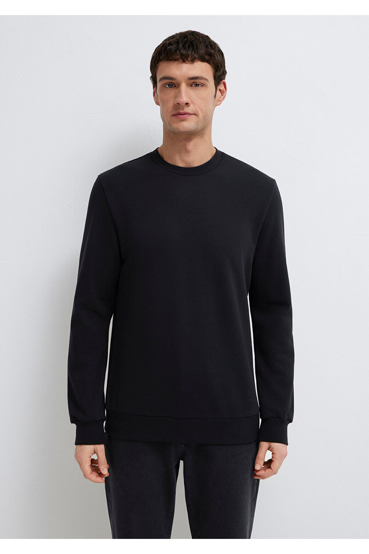 Bisiklet Yaka Siyah Sweatshirt 0S10457-900 — مشکی E134GY110969 — تصویر 3 از 8