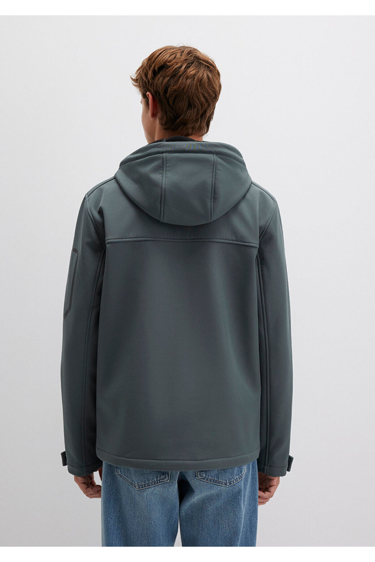 Su İtici Kapüşonlu Yeşil Scuba Ceket Slim Fit / Dar Kesim 0110264-71598 — سبز — تصویر 5 از 8