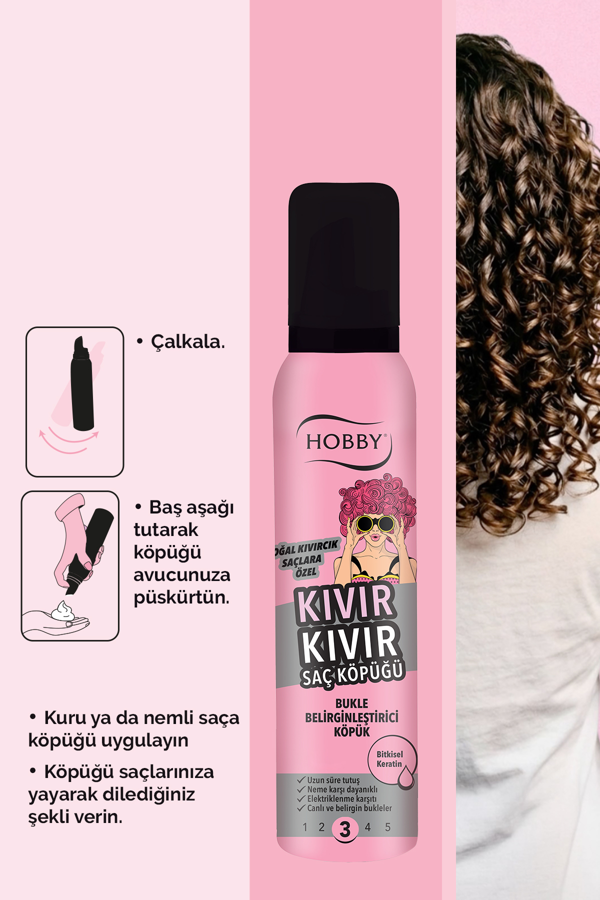 Kıvırcık Saç Köpüğü 150ml x 3'lü Süper Avantajlı Set — ES2600962 — تصویر 4 از 4