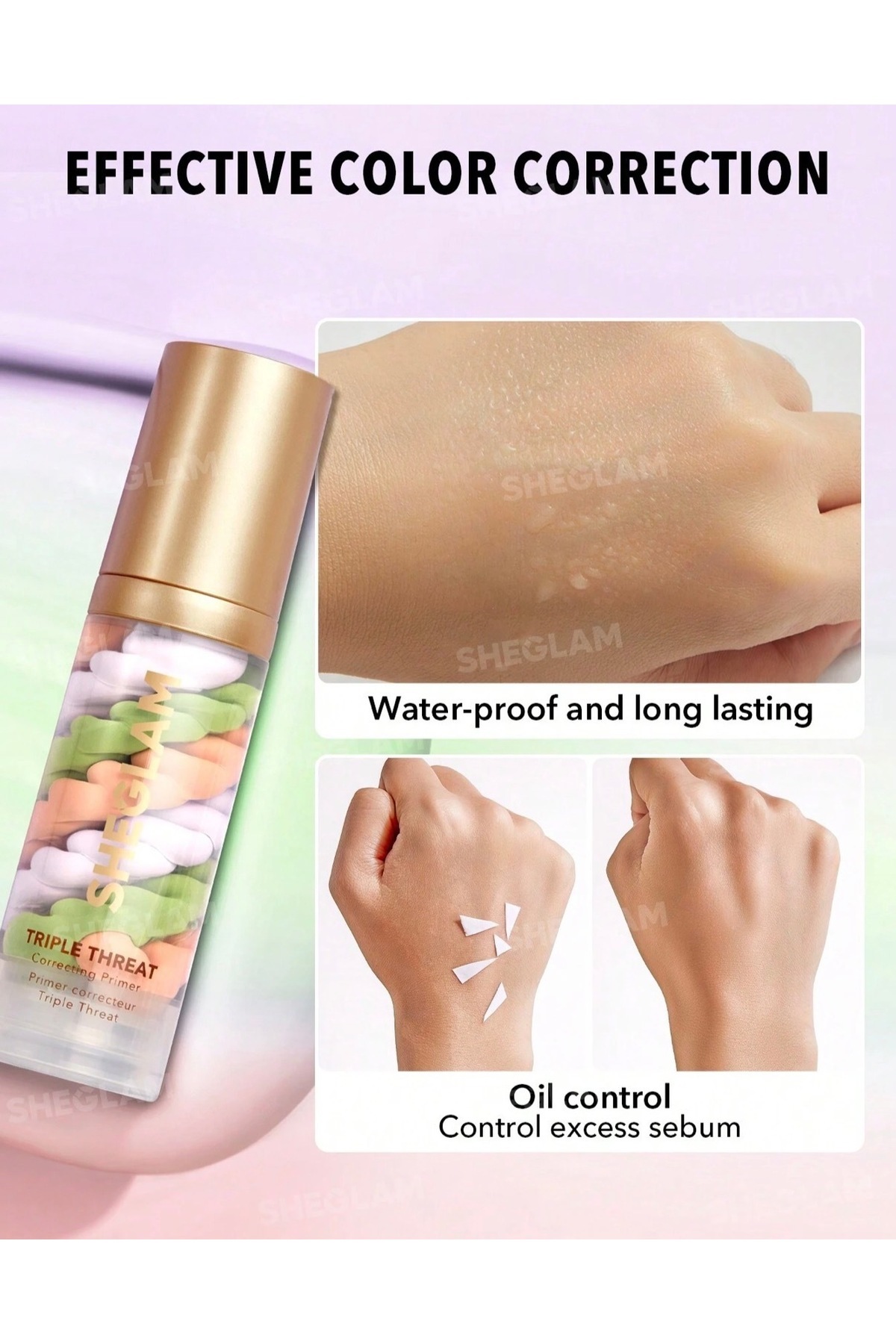 Triple Threat Correcting Primer Makyaj Bazı — رنگارنگ 3450000524 — تصویر 2 از 4