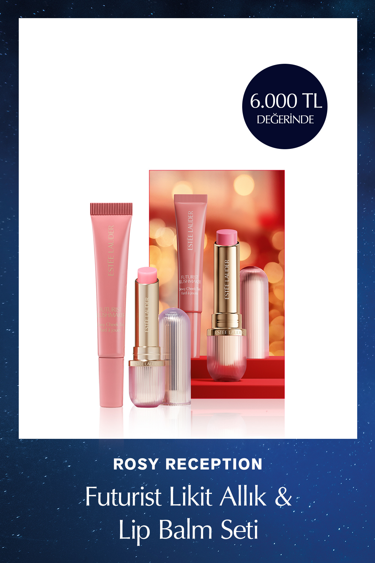 Estee Lauder Futurist Likit Allık & Lip Balm Seti - Stolen Glance & Petal Boost — 147133