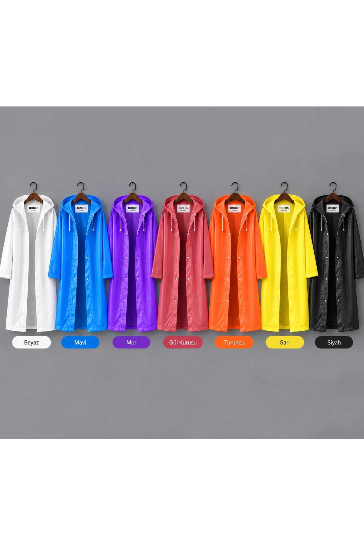 Unisex su ve rüzgar geçirmez yağmurluk — نارنجی TYCA228BFDC0ACCD4763FCC00 — تصویر 2 از 2