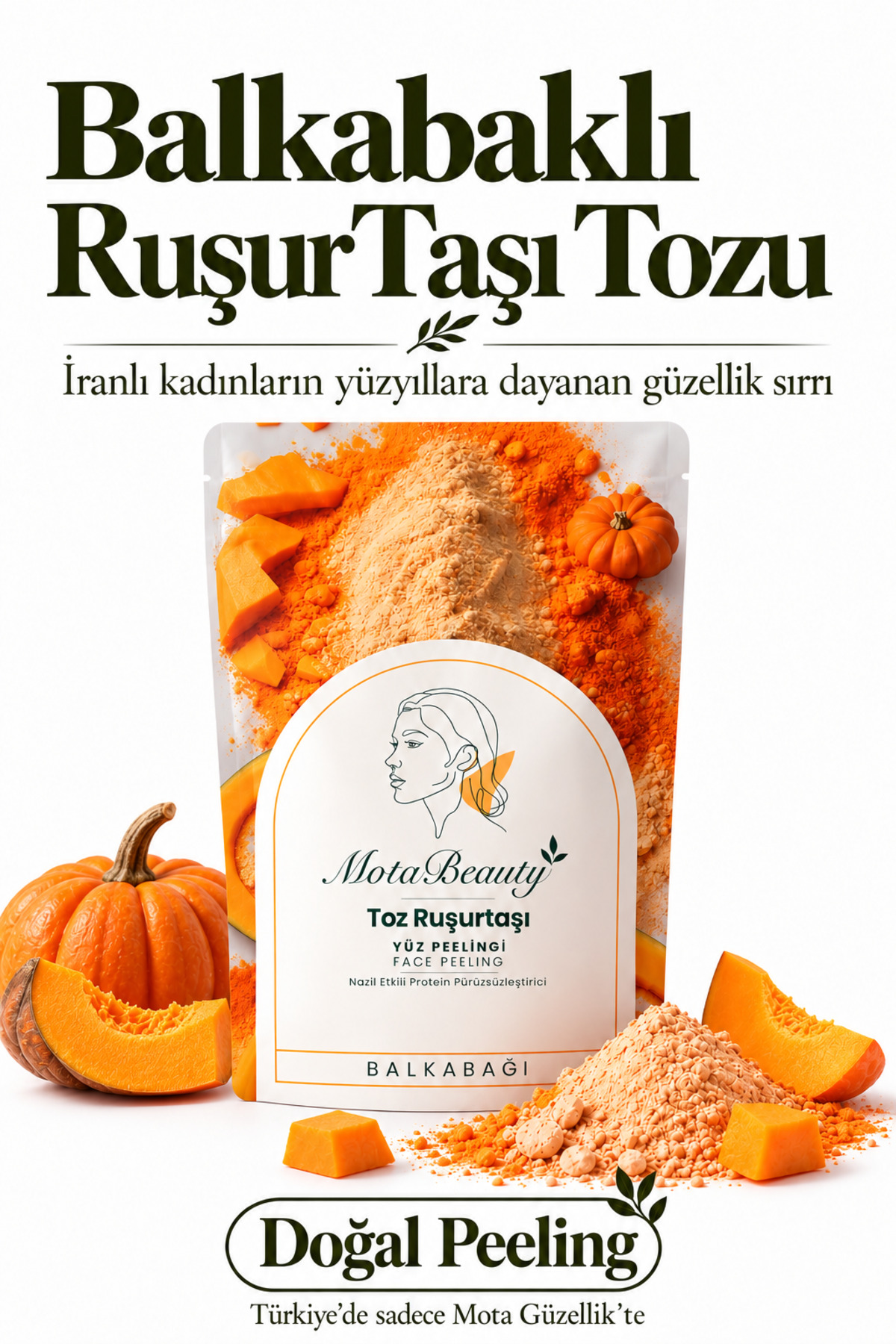 پودر سنگ روسور (سفیداب ایرانی) لایه بردار طبیعی صورت - رایحه کدو تنبل - تنظیم کننده رنگ پوست، از بین برنده پوست مرده، ضد جوش سرسیاه — MOTA-RUSUR-POWDER-HONEY