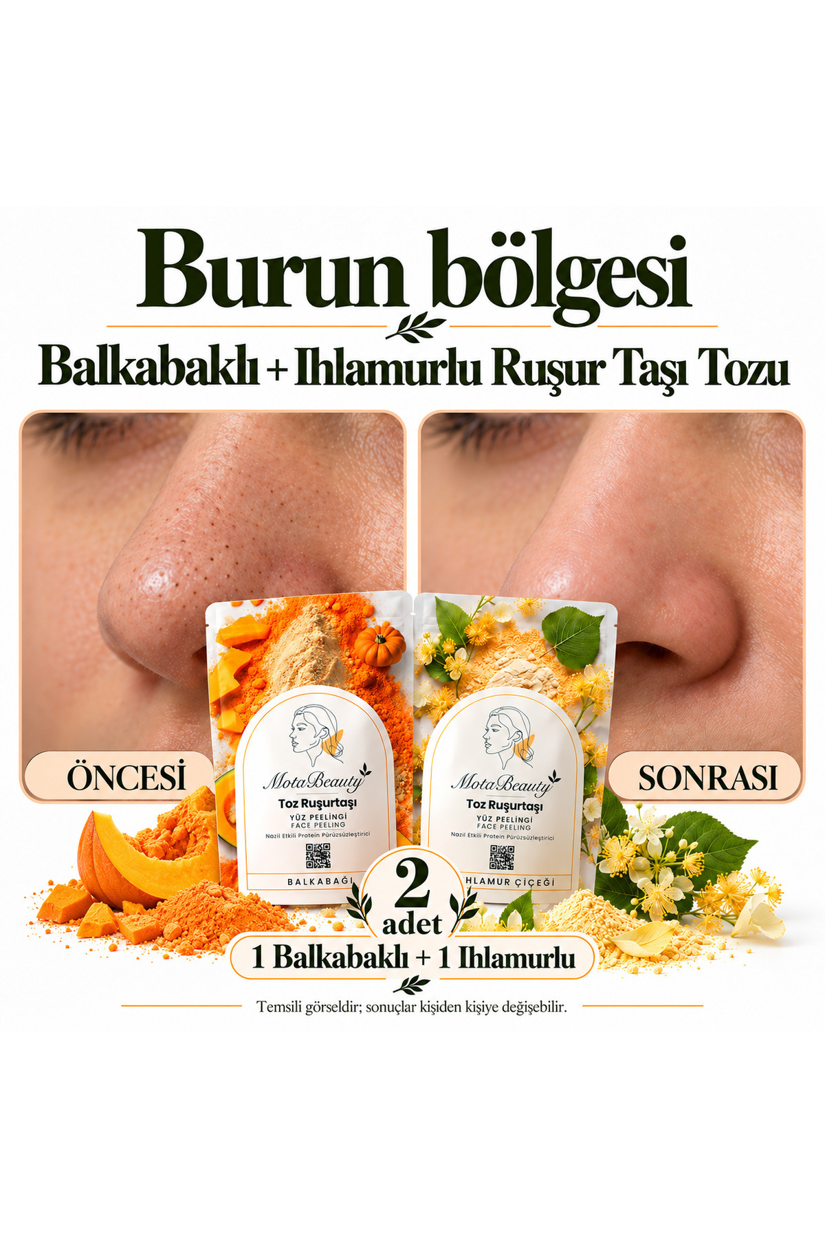 پودر سنگ روسور (سفیداب ایرانی) لایه بردار طبیعی صورت - بسته ۲ عددی (کدو حلوایی، نمدار) - روشن کننده پوست، از بین برنده پوست مرده، ضد جوش سرسیاه — MOTA-RUSUR-TOZ-BALIHL — تصویر 7 از 8