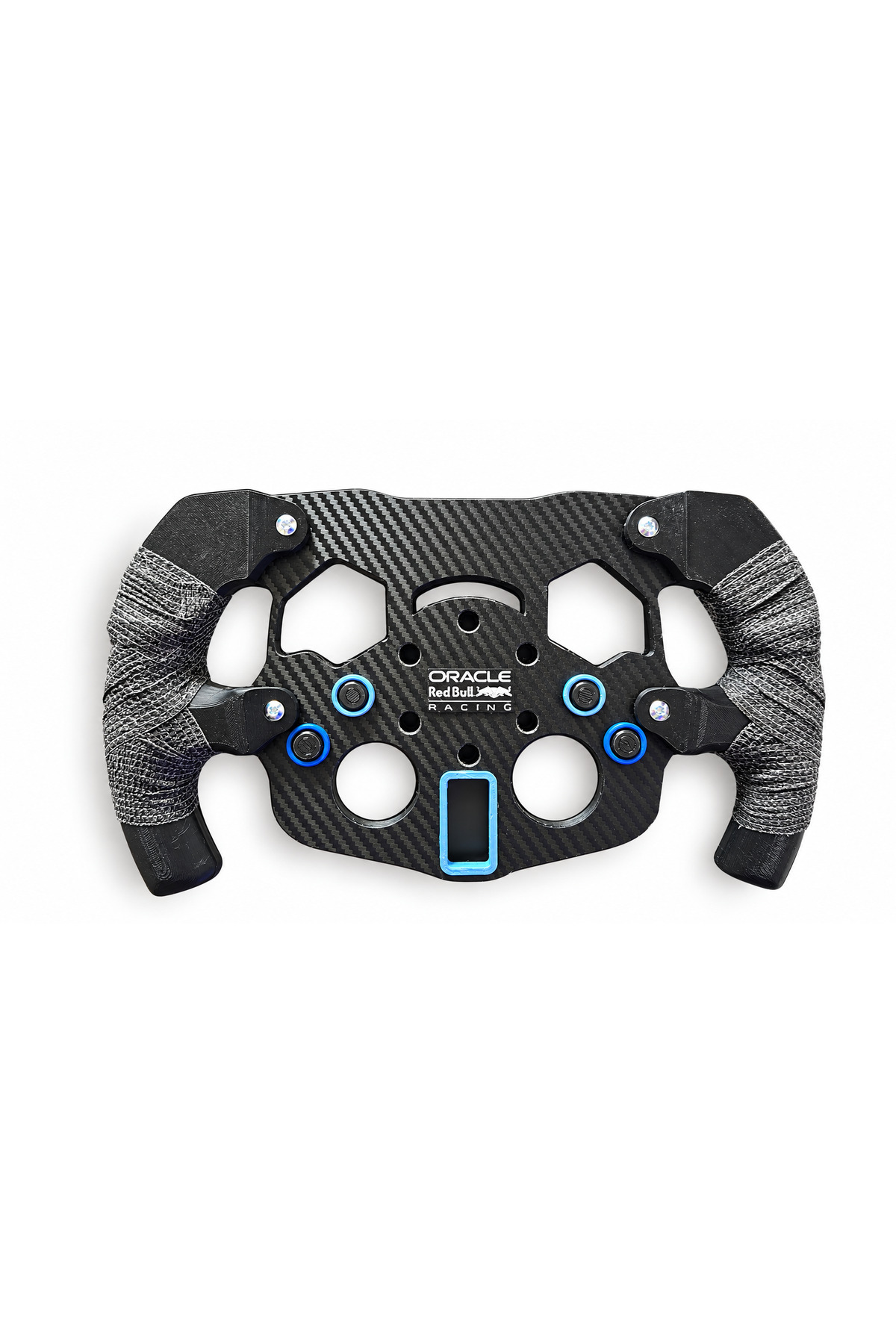 Logitech G29, G920 ve G923 uyumlu Redbull F1 direksiyon kiti, Oracle yazılı Red Bull tasarımı ve ön yüz görünümü.
