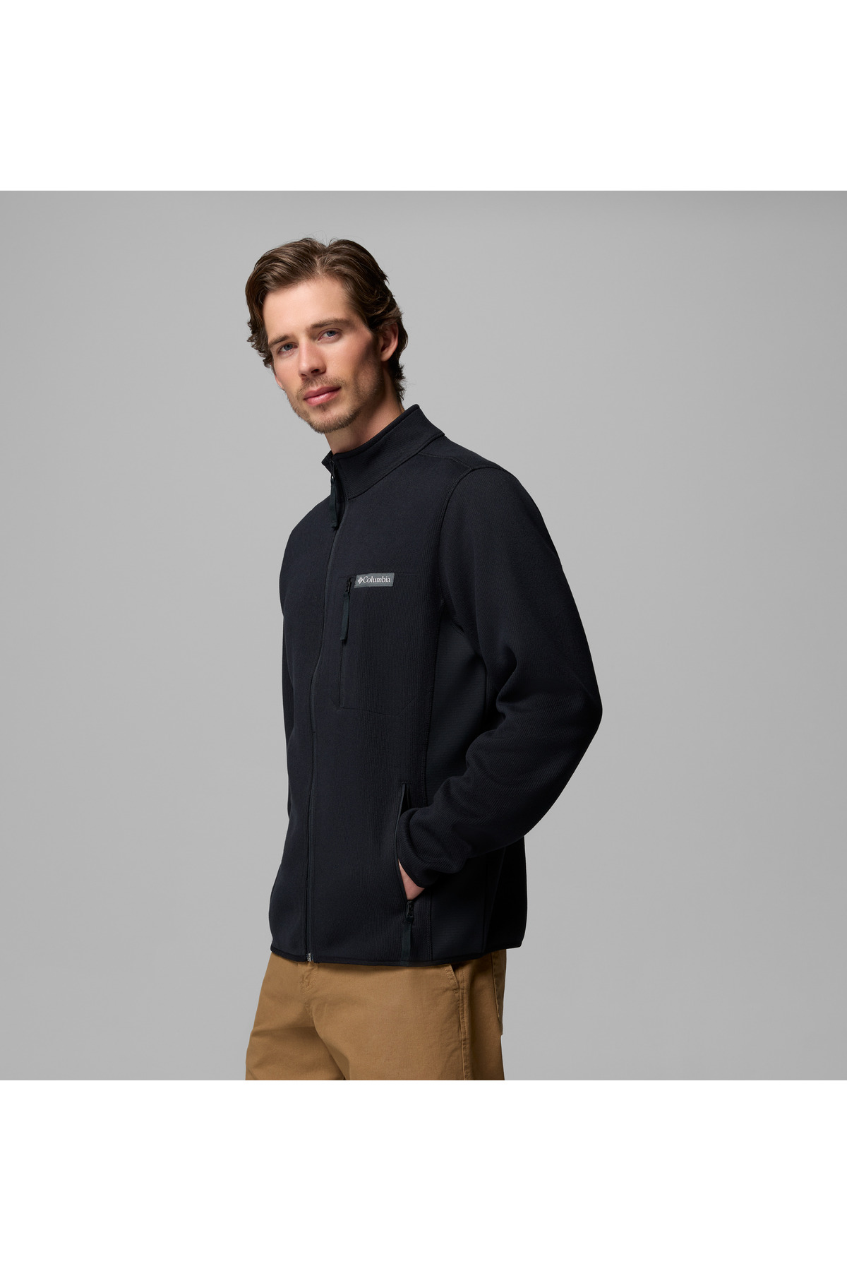 Sweater Weather Tam Fermuarlı Erkek Polar Üst — مشکی 2173601010 — تصویر 3 از 6