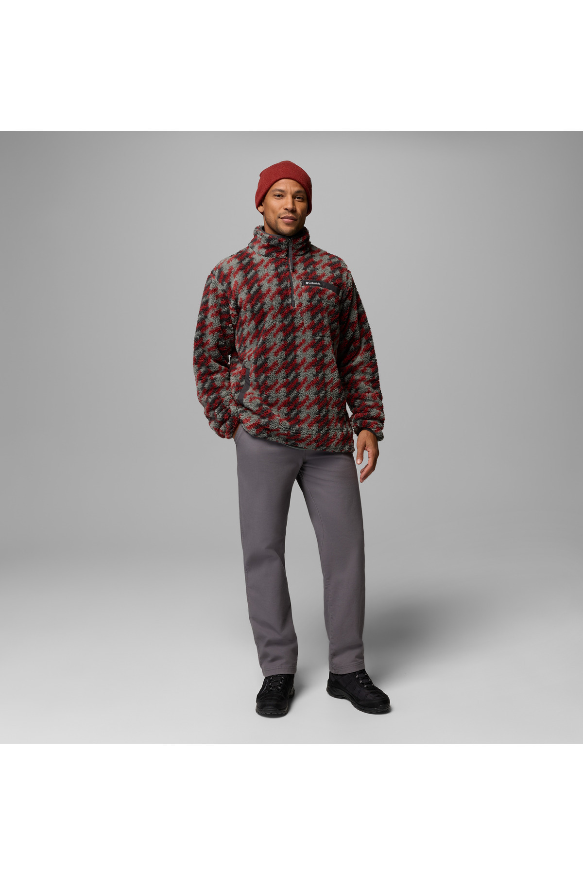 تاپ پشمی مردانه نیم زیپ Rugged Ridge مدل High Pile — سبز ۲۱۳۵۴۷۱۳۴۲ — تصویر 5 از 5