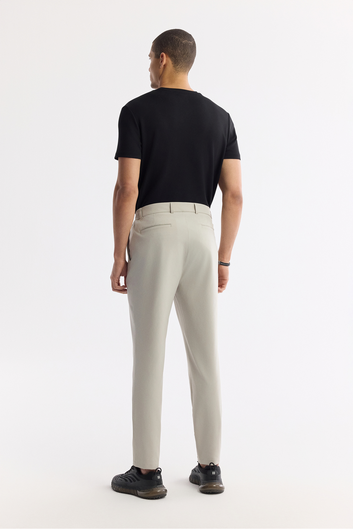 Erkek Taş Beli Lastikli Bi-Stretch Teknik Kumaş Slim Fit Pantolon A51Y3077 — خاکستری — تصویر 4 از 9