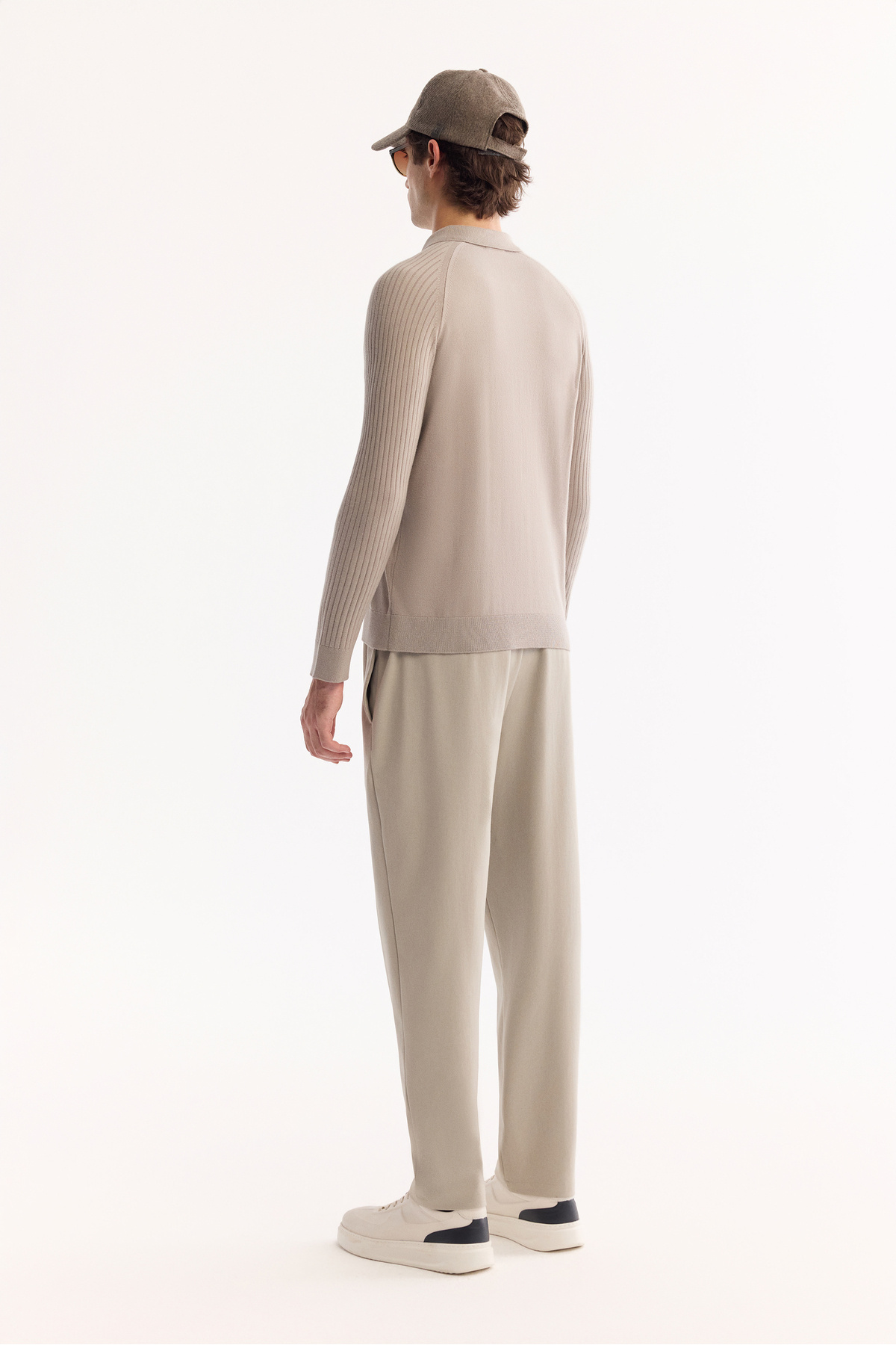 Erkek Vizon Polo Yaka Düğmeli Soft Touch Dokulu Triko Regular Fit Kazak A52Y5030 — بژ — تصویر 6 از 8