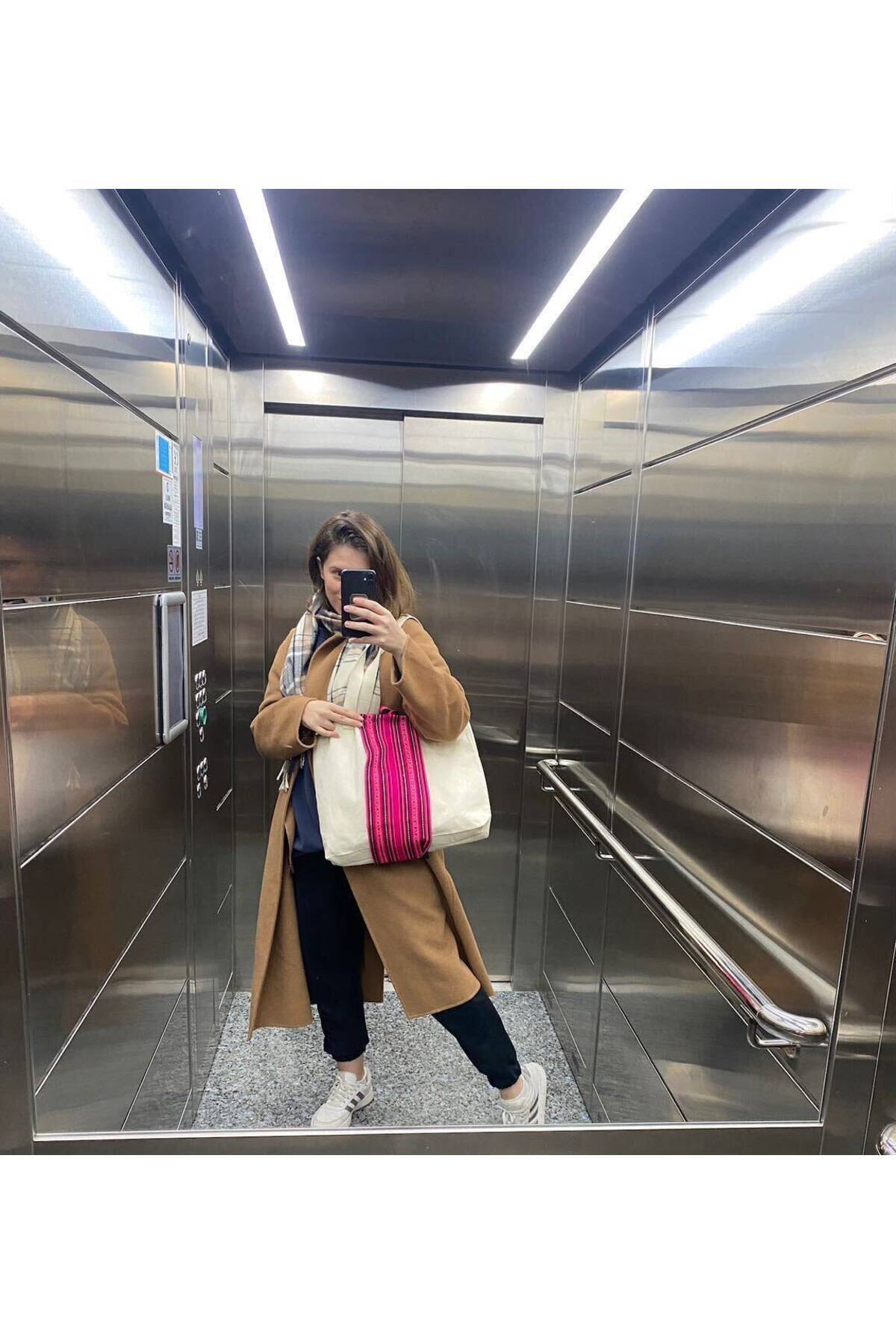 Andina Canvas Çanta Özel Tasarım Yoga Çantası — Pembe · Görünüm 3