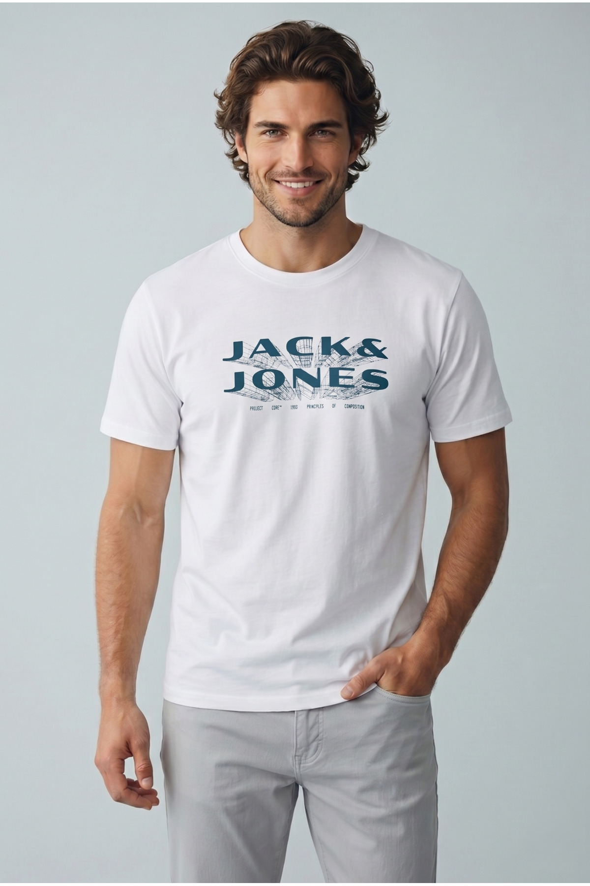 تیشرتمردانهJack & Jonesسفید