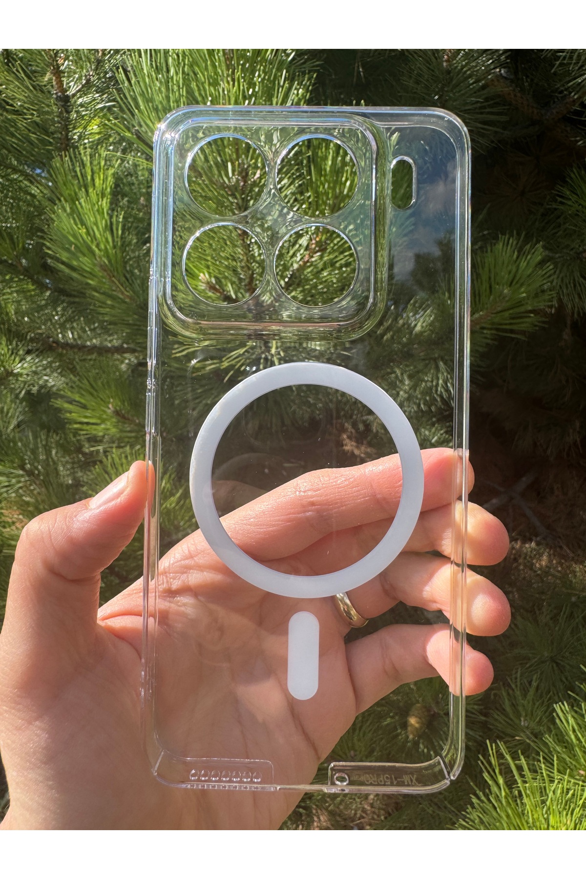 Mi 15 Pro Uyumlu Kılıf İnce Sert Sararmaz Magsafe Kamera Korumalı Koruyucu Dayanıklı Transparan Arka Kapak