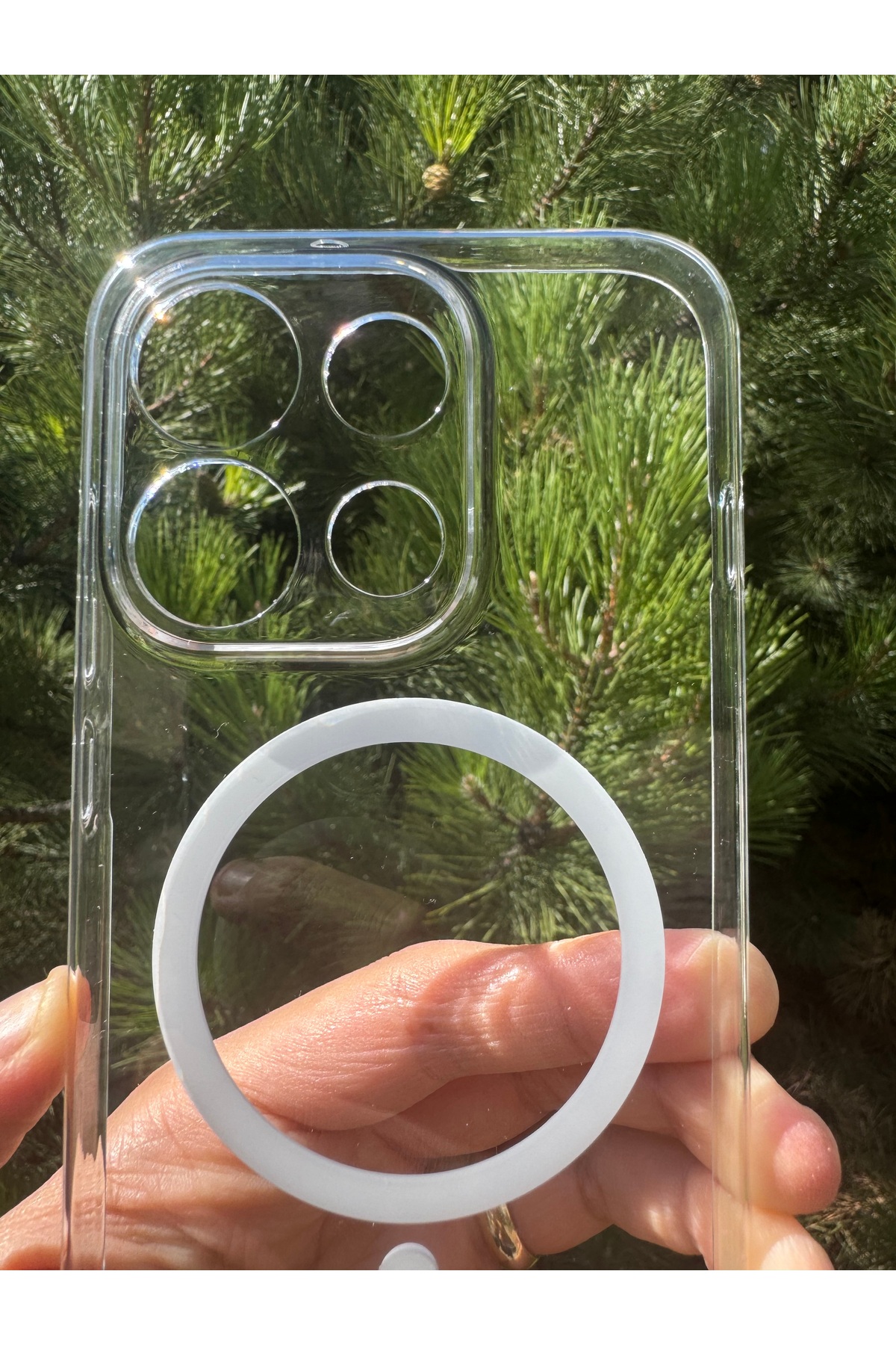 Oppo Reno 16 Pro Uyumlu Kılıf İnce Sert Sararmaz Magsafe Kamera Korumalı Dayanıklı Transparan Arka Kapak
