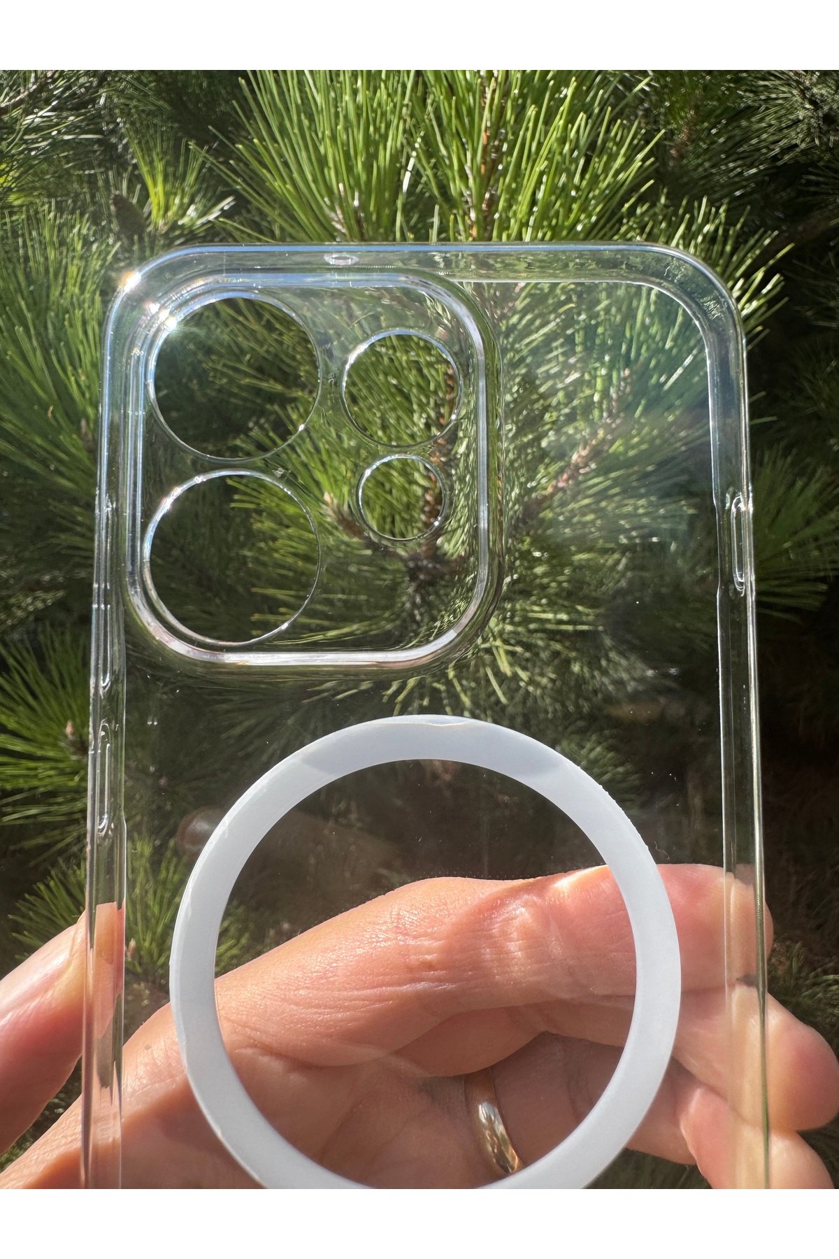 Oppo Reno 16 Uyumlu Kılıf İnce Sert Sararmaz Magsafe Kamera Korumalı Dayanıklı Transparan Arka Kapak