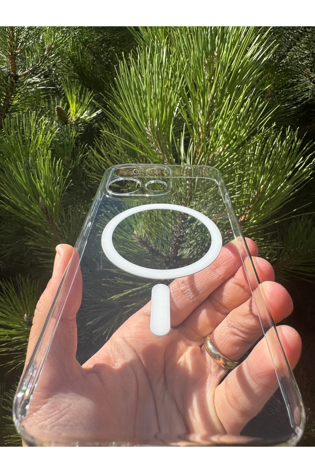 Oppo Reno 16F Uyumlu Kılıf İnce Sert Sararmaz Magsafe Kamera Korumalı Dayanıklı Transparan Arka Kapak