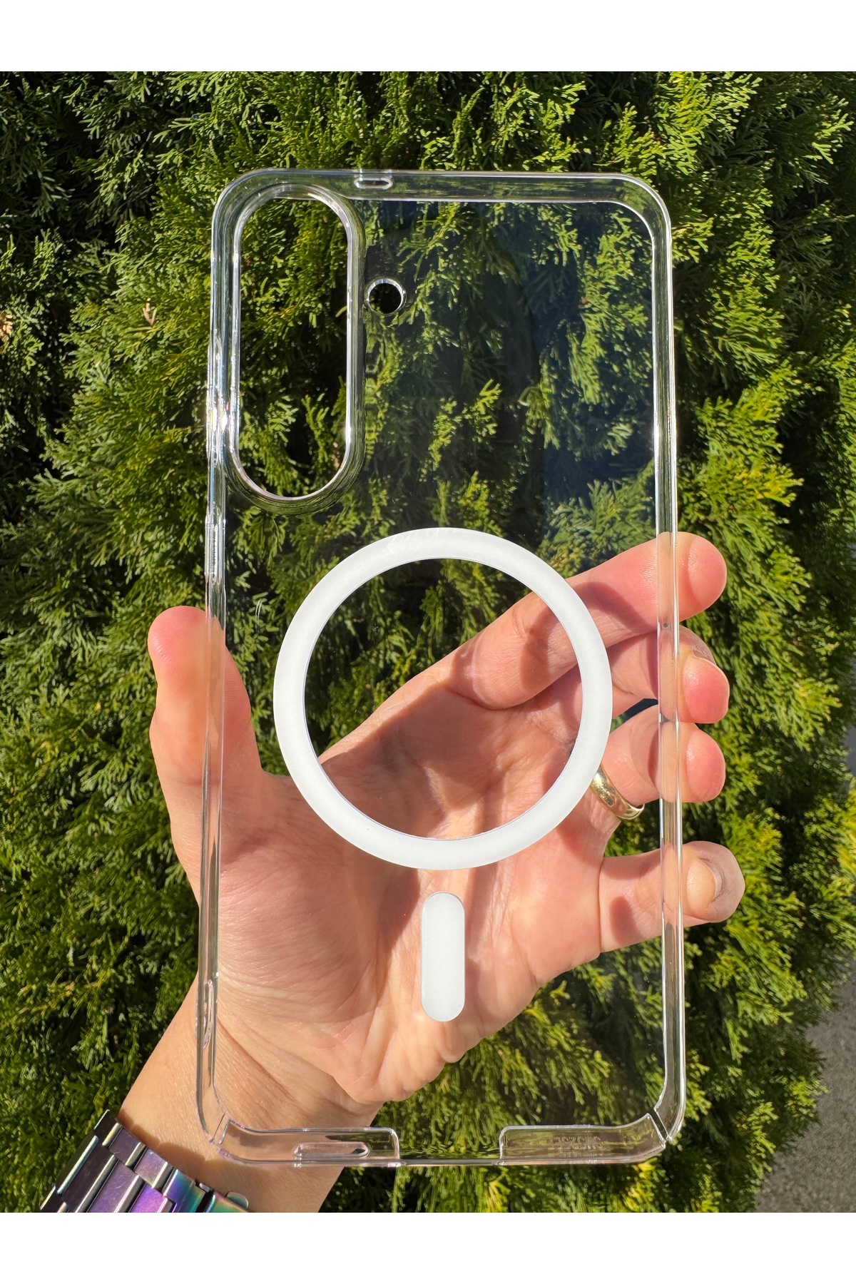 Samsung Galaxy S26 Fe Uyumlu Kılıf İnce Sert Sararmaz Magsafe Kamera Kenarı Korumalı Dayanıklı Transparan Koruyucu Kapak