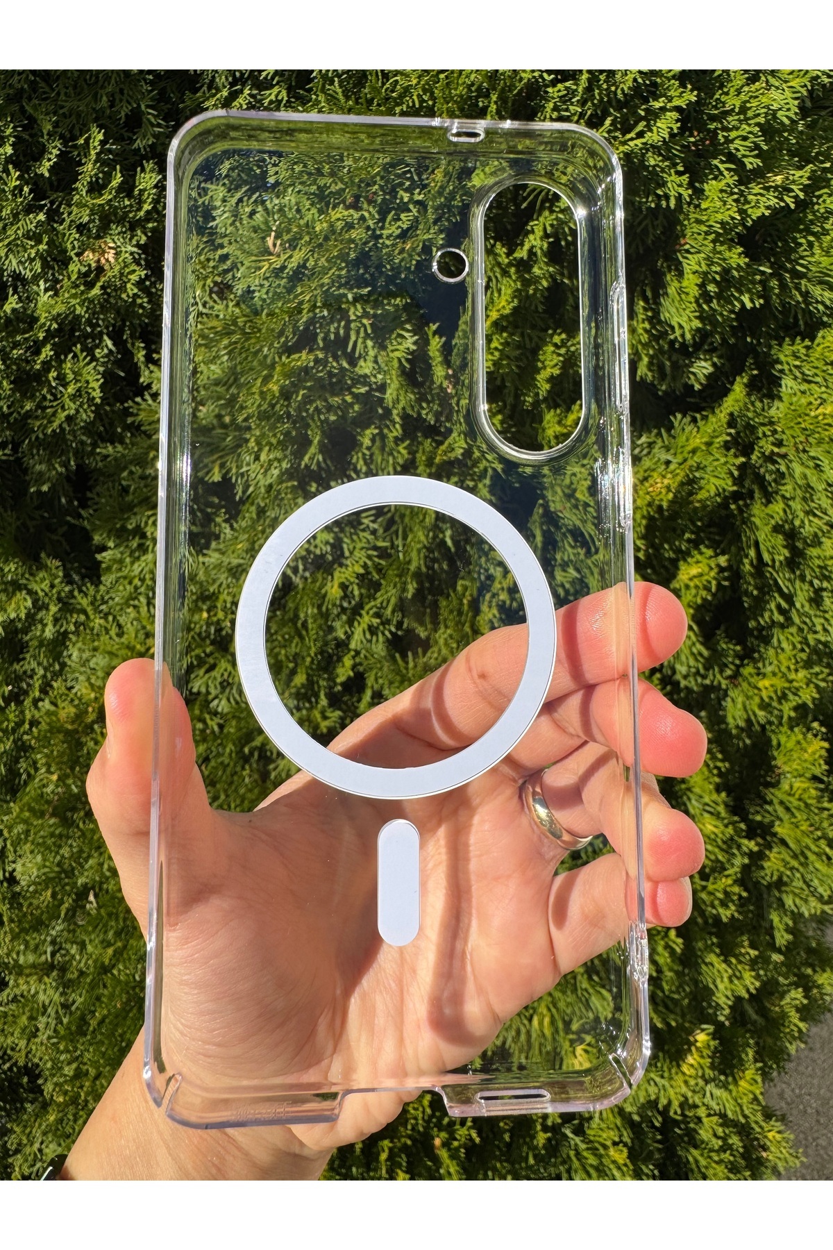 Samsung Galaxy S26 Fe Uyumlu Kılıf İnce Sert Sararmaz Magsafe Kamera Kenarı Korumalı Dayanıklı Transparan Koruyucu Kapak
