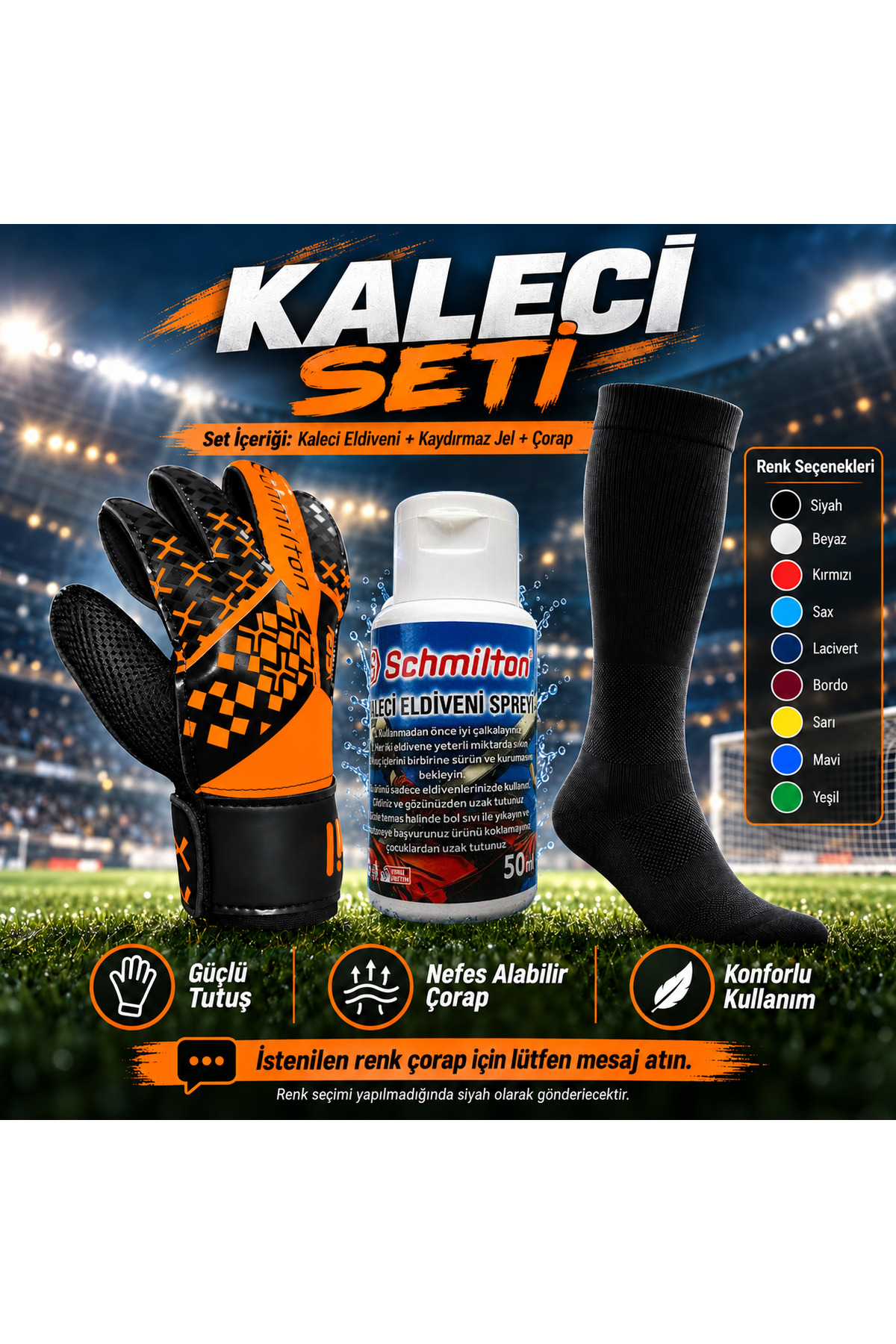 Kaleci Seti , Kaleci Eldiveni , Kaleci Spreyi ve Çorap küçük fotoğraf 2