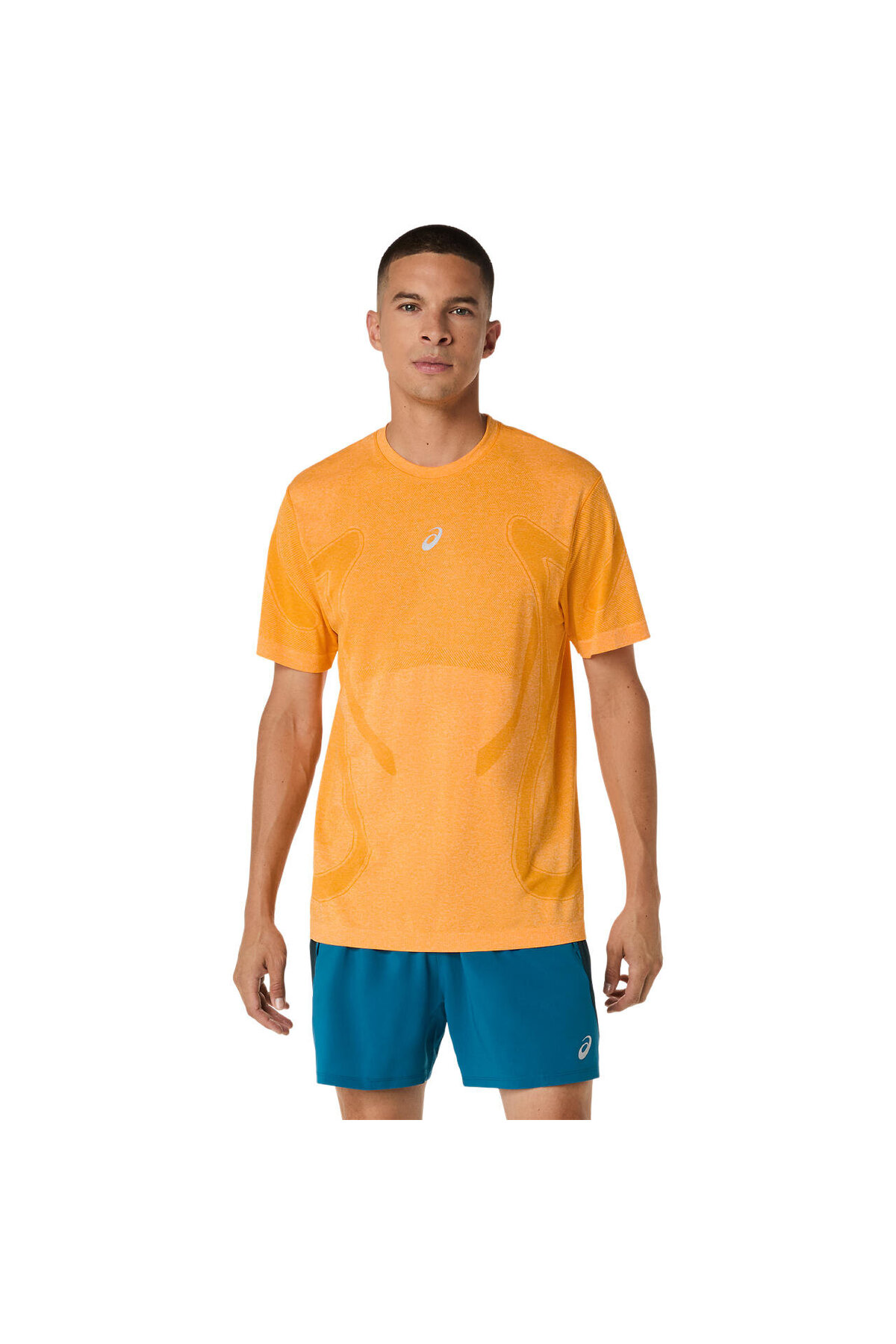 中*足様 Oscar Ouyang 26ss LONG SLEEVE TEE Asics Road Seamless Erkek Sarı Koşu T-Shirt 2011D355-800 - Fiyatı