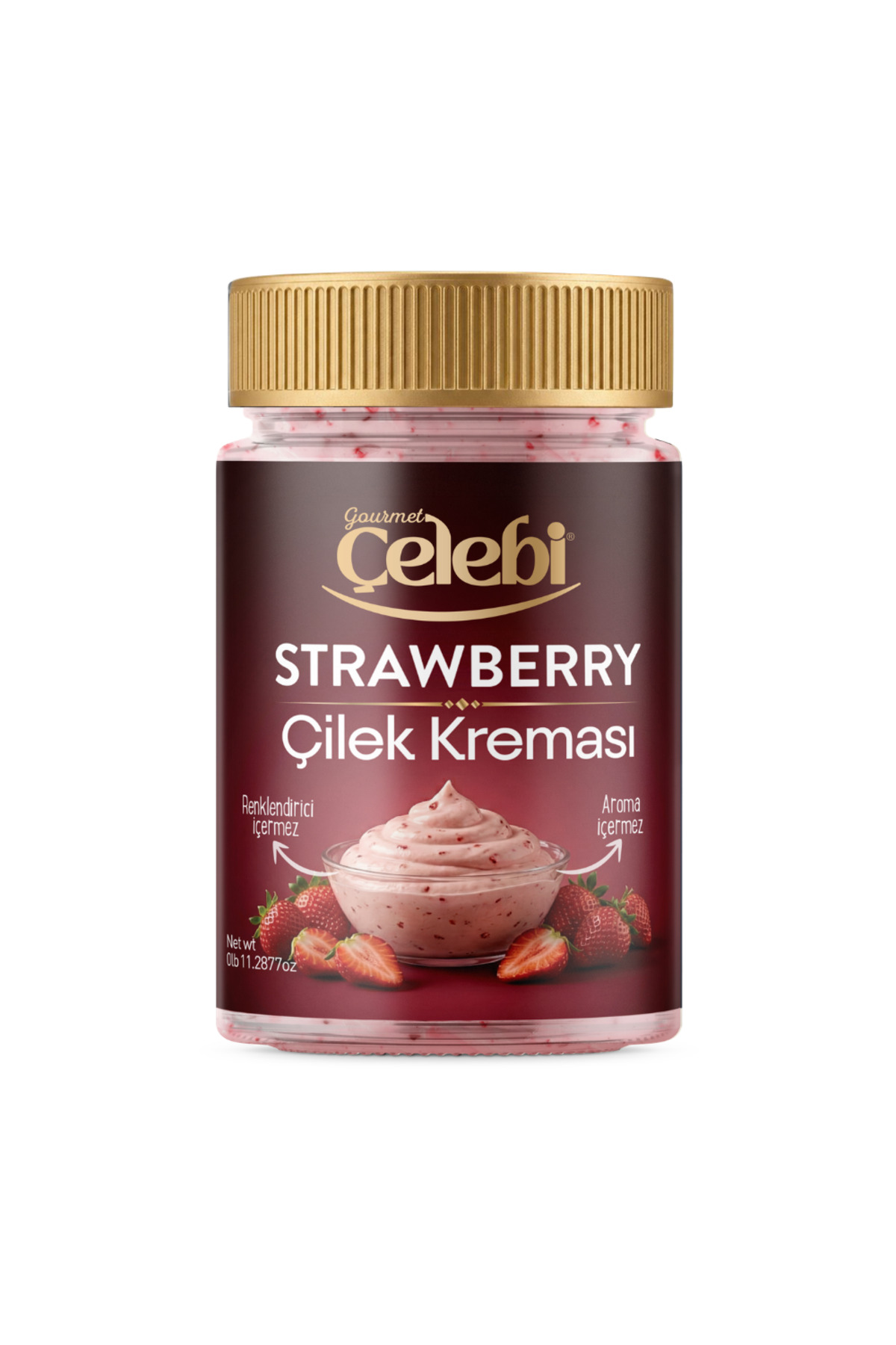 Gourmet Çelebi Çilek Kreması 320 Gr - Sürülebilir Gerçek Çilek