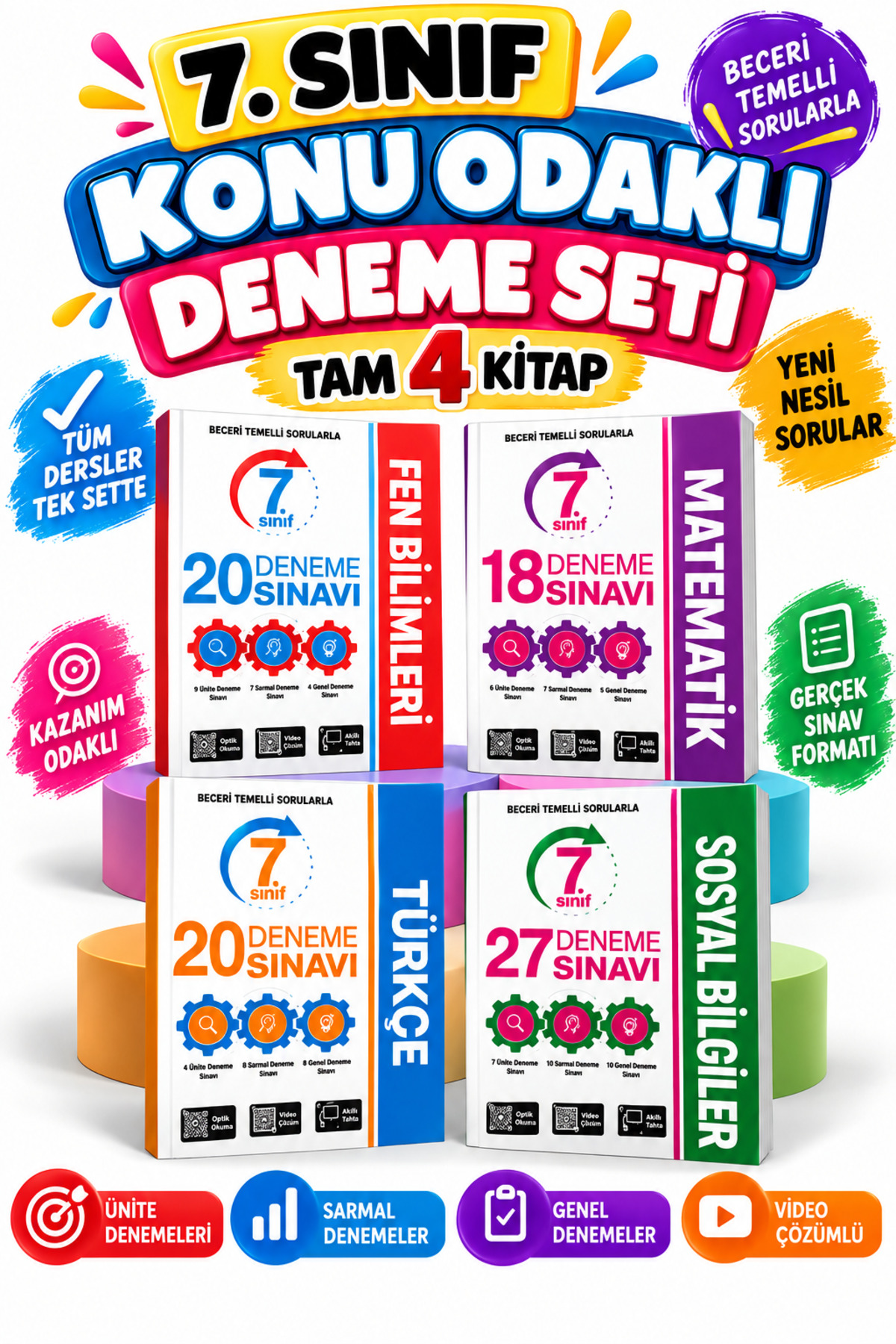 Ata Yayıncılık 7. Sınıf Tüm Dersler Denenmiş 6'lı Deneme Sınavı