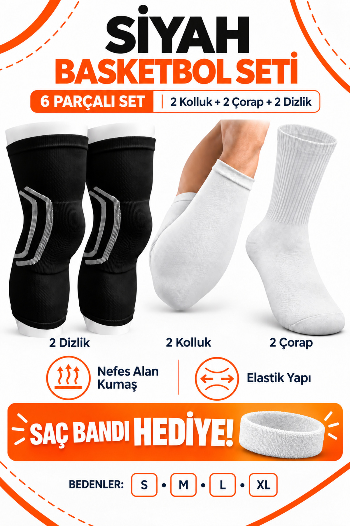 BASKETBOL SETİ , BASKETBOL KOLLUĞU BASKETBOL ÇORABI BASKETBOL KOLLUĞU