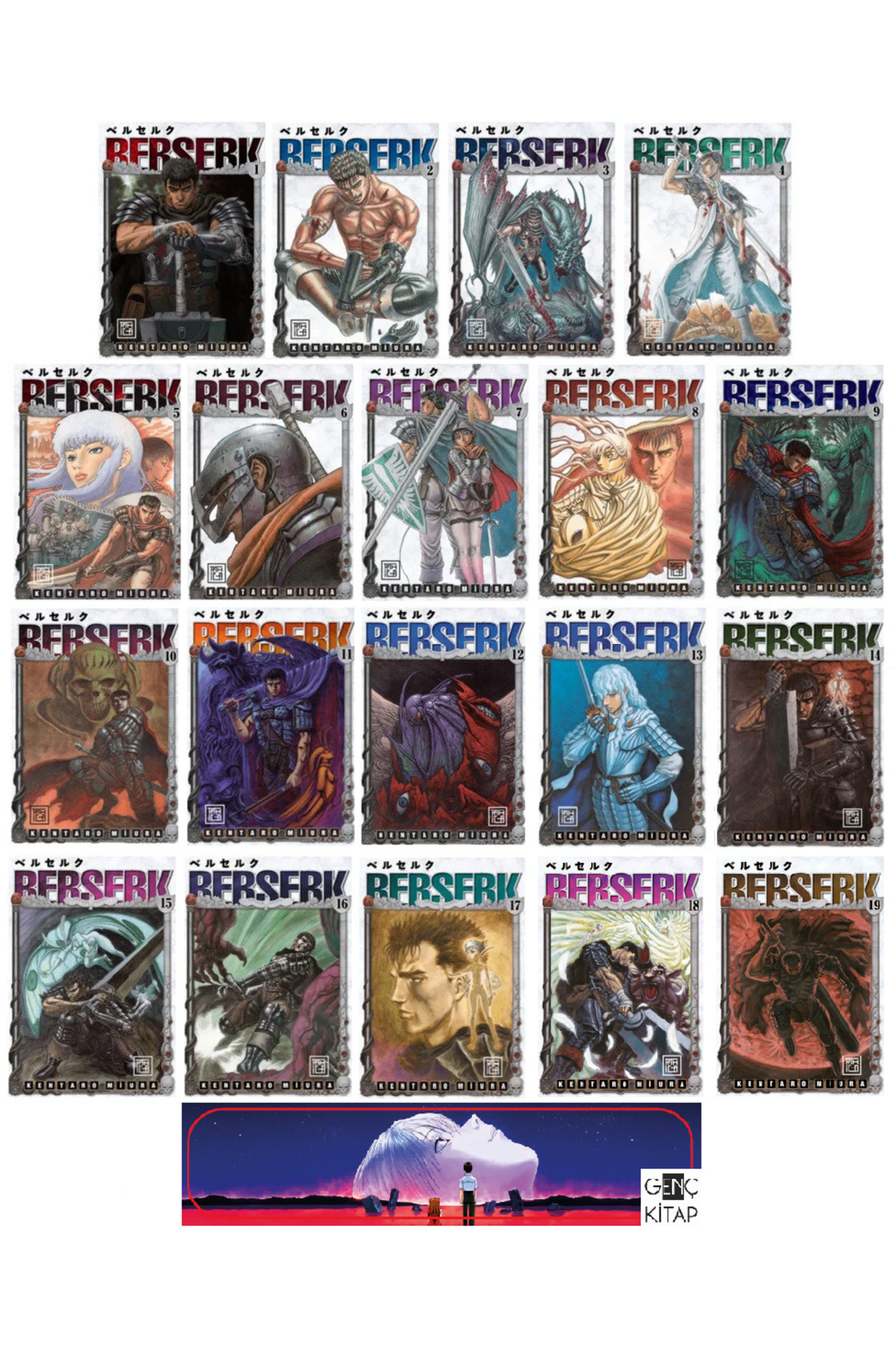 Destek Yayınları Berserk 1-19. Ciltler Manga Seti - Genç Kitap